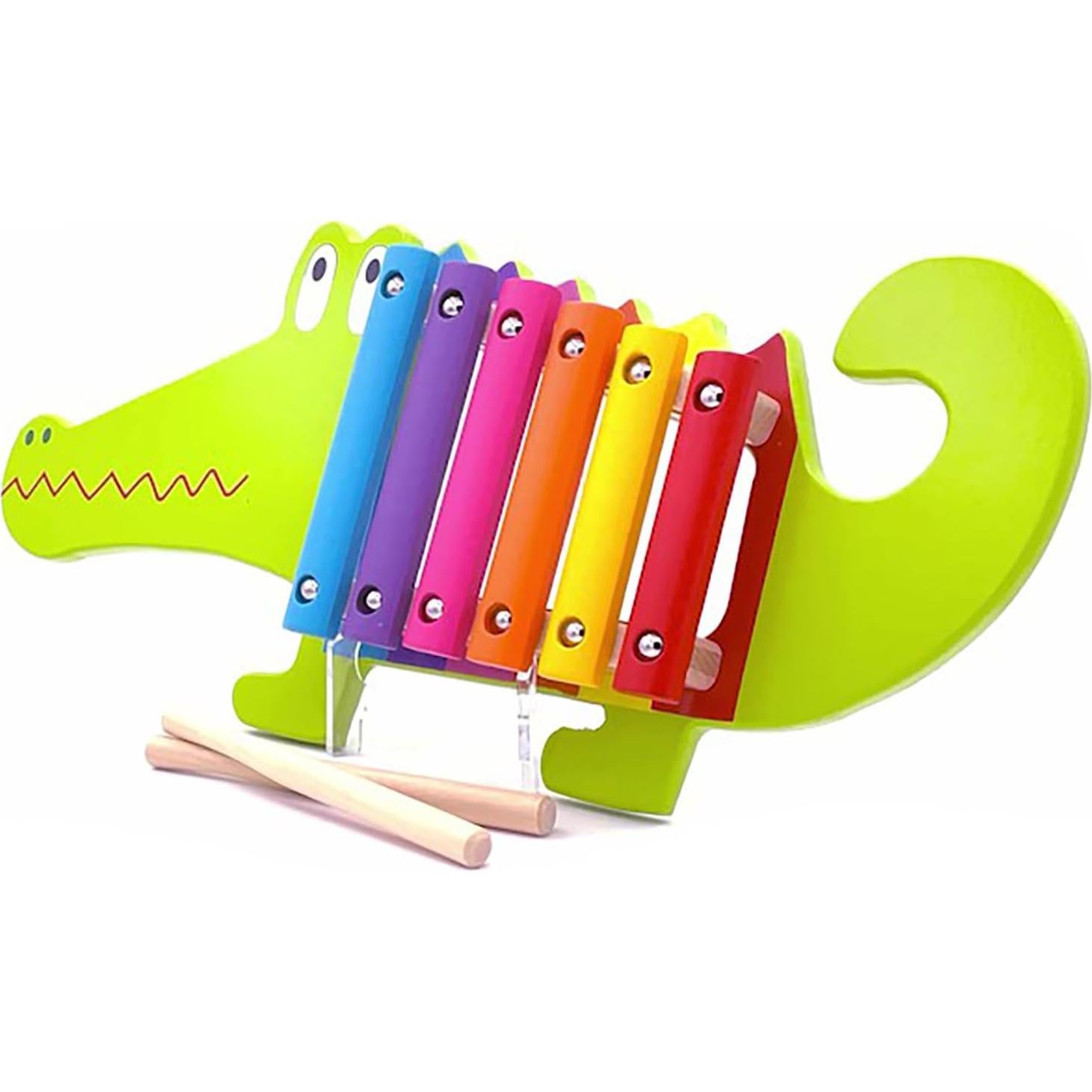Xilófono Cocodrilo de Madera Orange Tree - Juguete Musical 5x36.4x20.4 cm