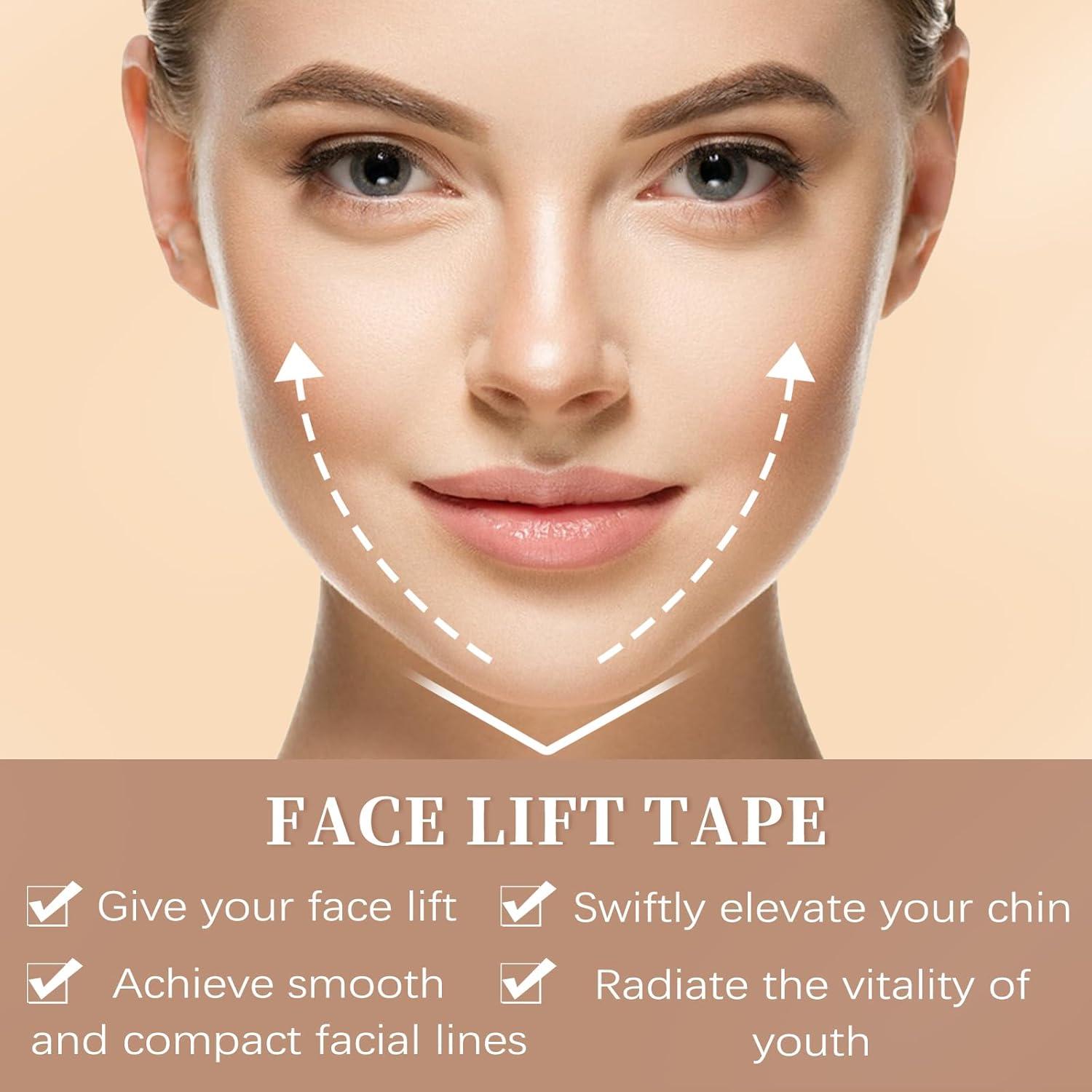 Cinta Facial Levantadora WXYISIVEN - 3 Rollos 1cm, 2cm, 2.5cm x 5m