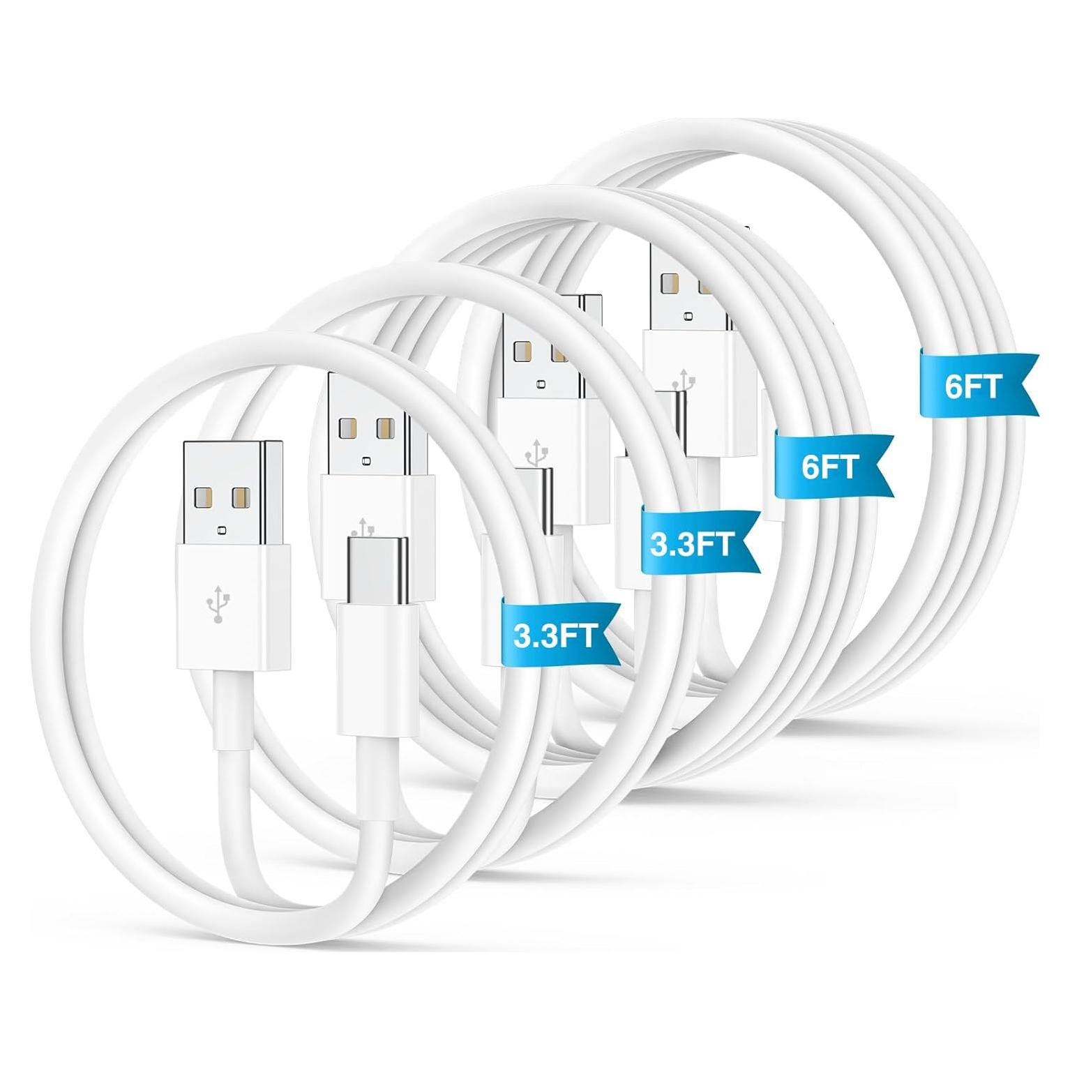 Cable CarPlay USB A a USB C UCALMA 4Pack 1m y 1.83m para iPhone 15/16