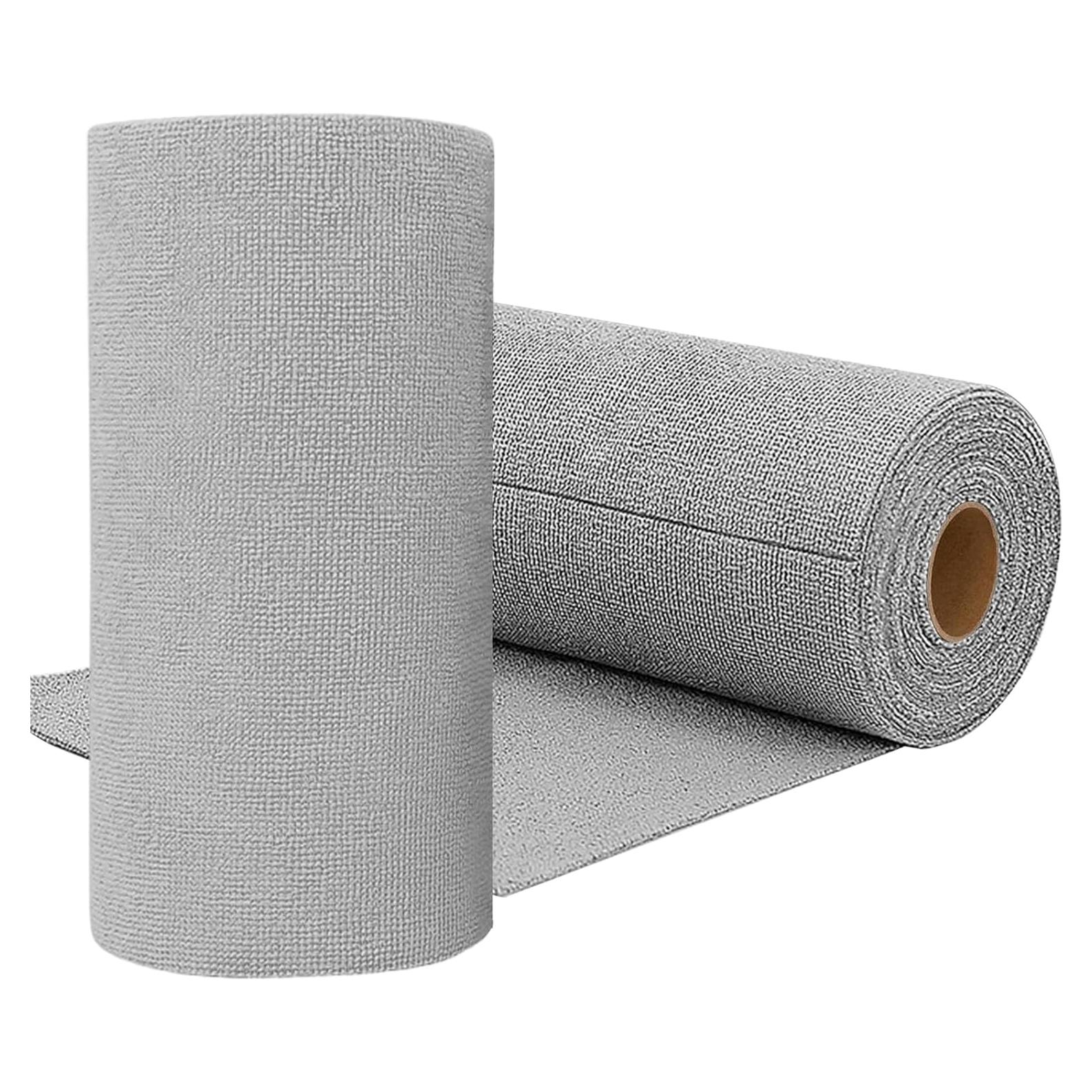 75 Rollos de Paños de Microfibra Niurewan Gris Reutilizables