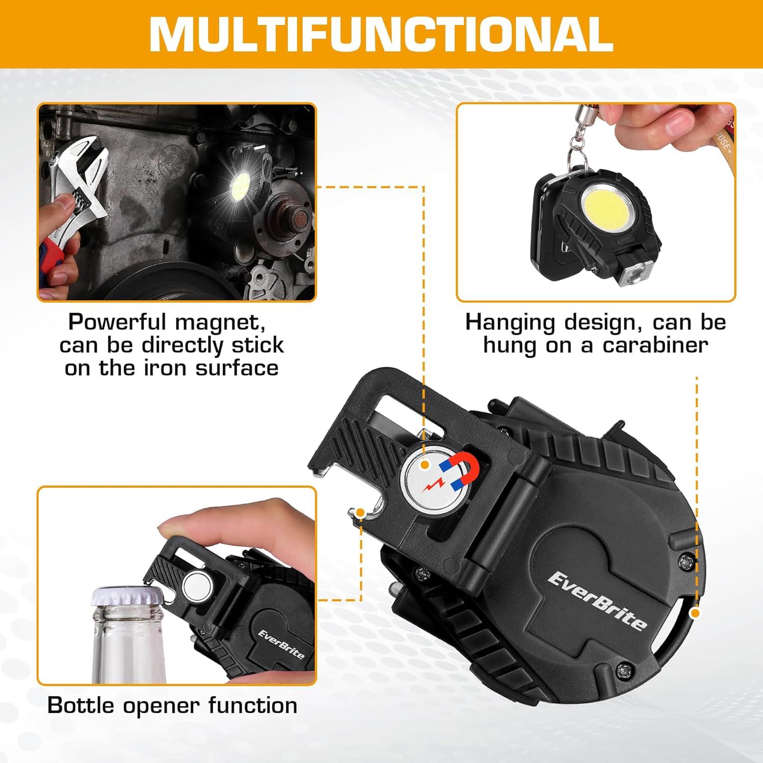 Luz de Trabajo Recargable EverBrite Mini 6 Modos Negra