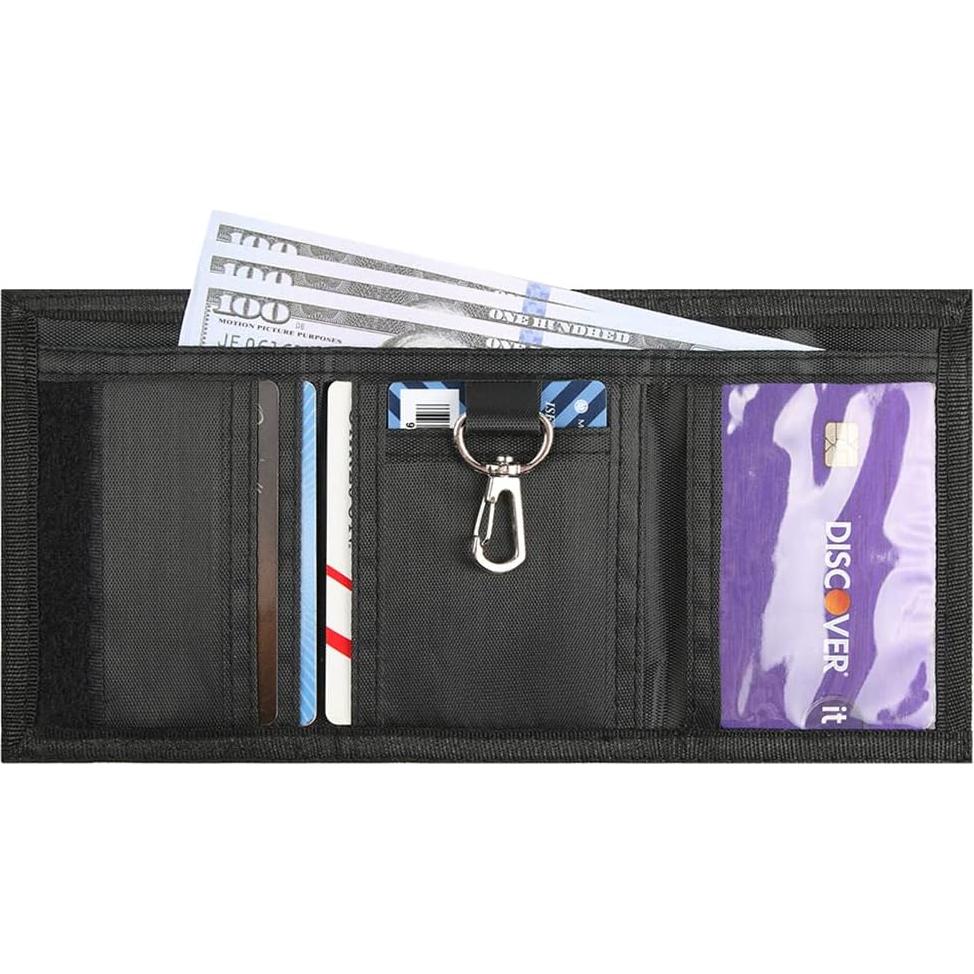 Cartera Trifold de Lona para Niños Lamiza - Negro