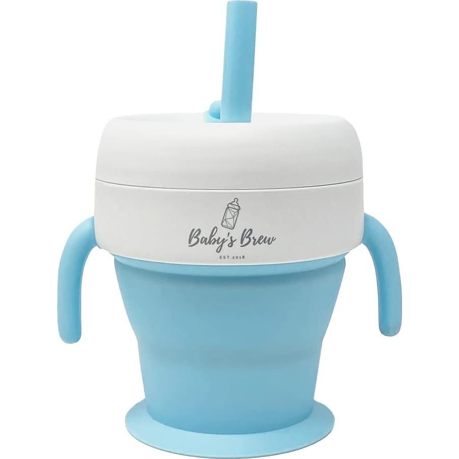 Taza colapsable 2 en 1 Baby's Brew - Azul, BPA Free
