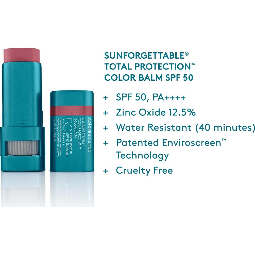 Bálsamo Labial y para Mejillas Colorescience SPF 50 Frambuesa