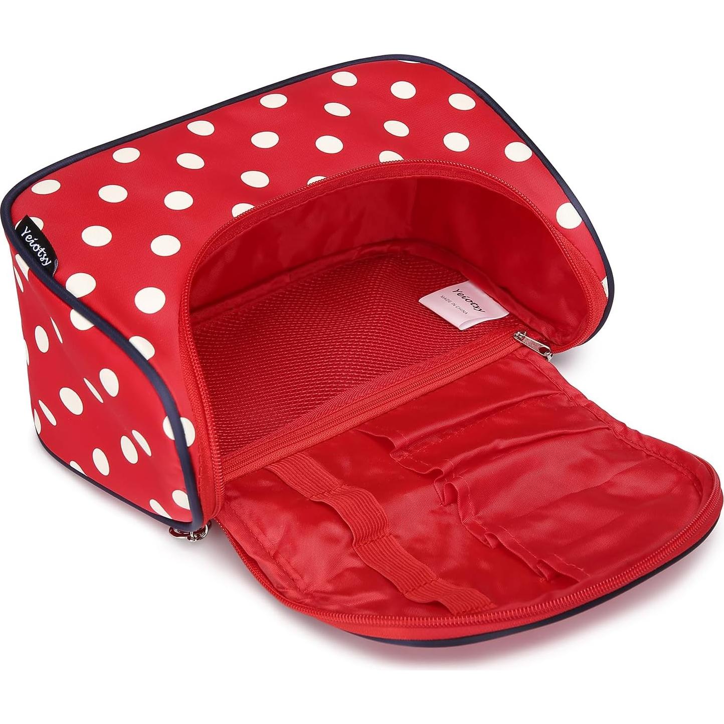 Bolsa de Cosméticos de Viaje Yeiotsy - Organizador Lunares 26x18x12cm