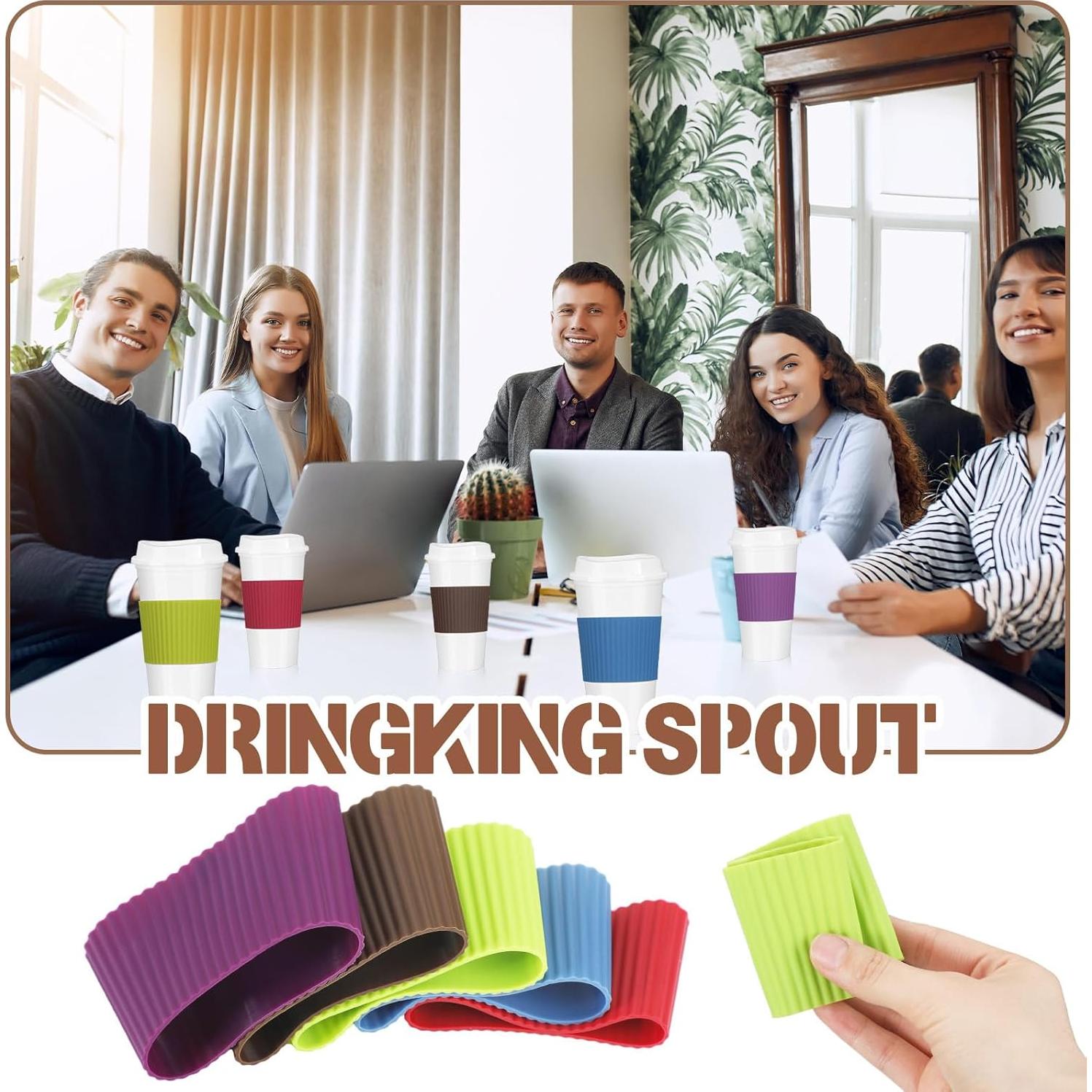 15 Tazas de Café Reutilizables FillTouch 473 ml con Tapas