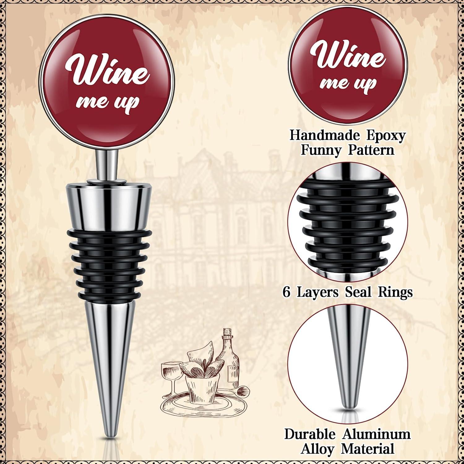 Conjunto de 5 Tapones de Vino Divertidos Therwen - Color Clásico