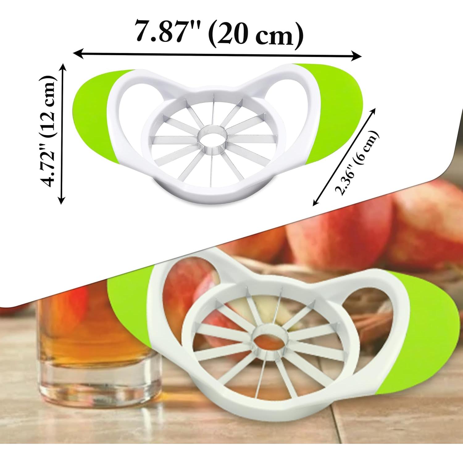 Cortador de Manzanas ARSUK Verde 12 Cuchillas Acero Inoxidable