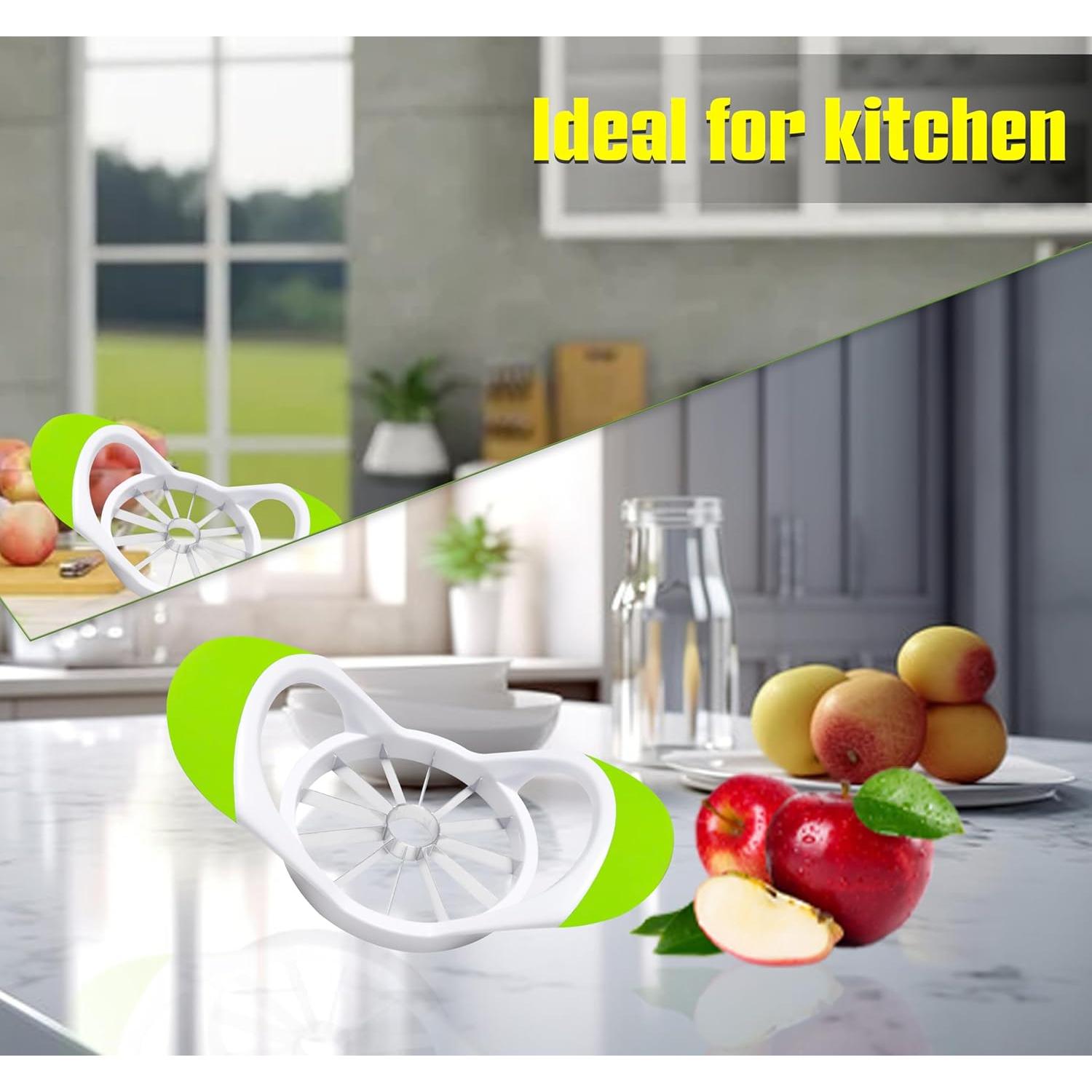 Cortador de Manzanas ARSUK Verde 12 Cuchillas Acero Inoxidable