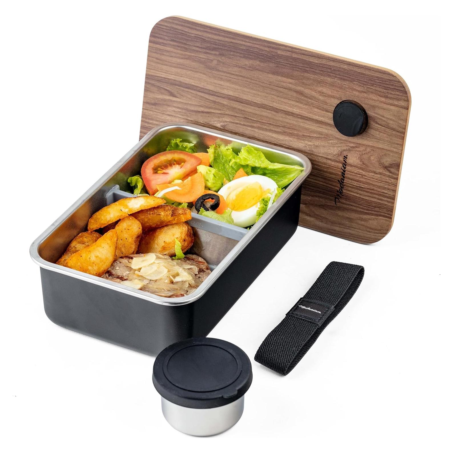Caja Bento de Acero Inoxidable Modaniam 44Oz Resistente a Fugas