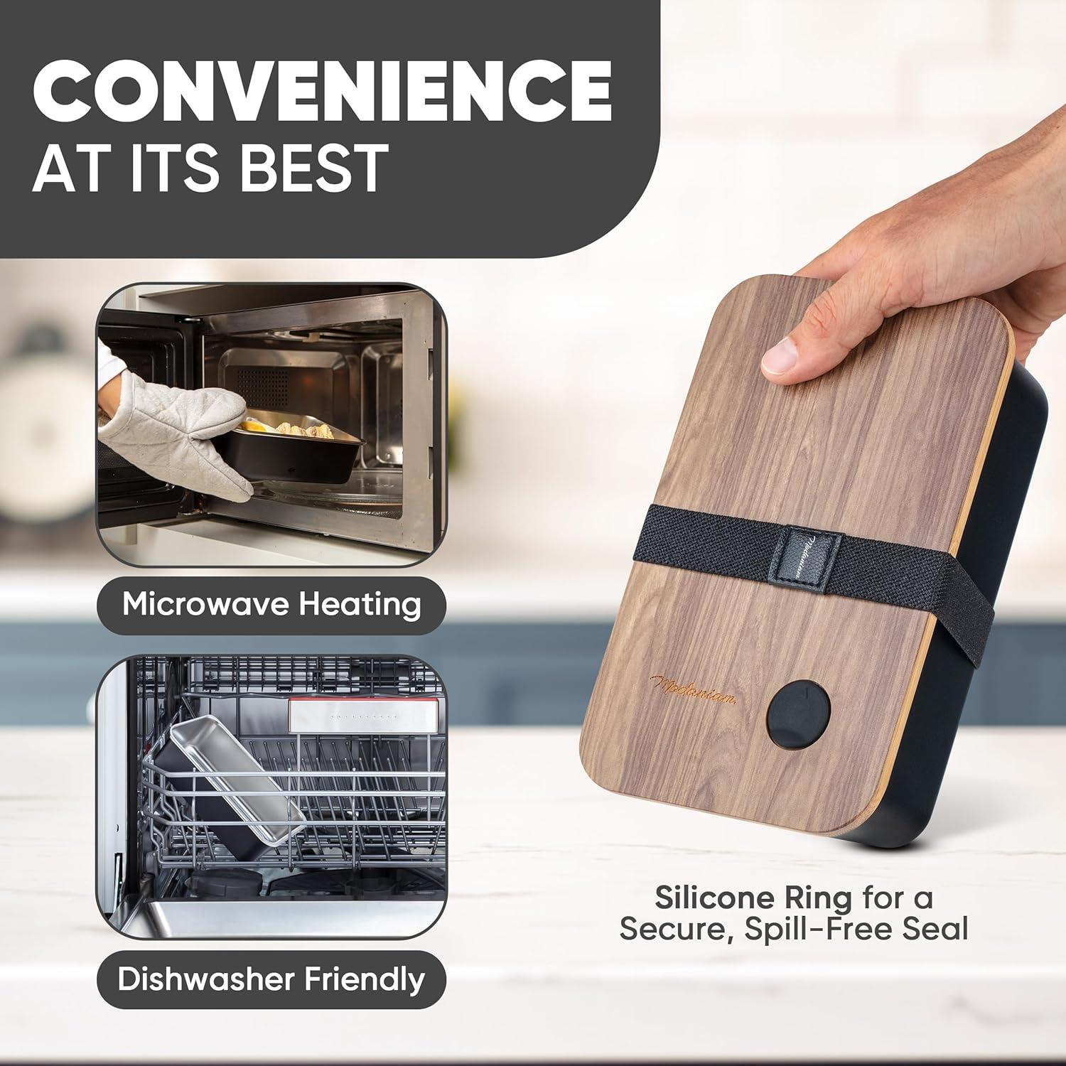 Caja Bento de Acero Inoxidable Modaniam 44Oz Resistente a Fugas