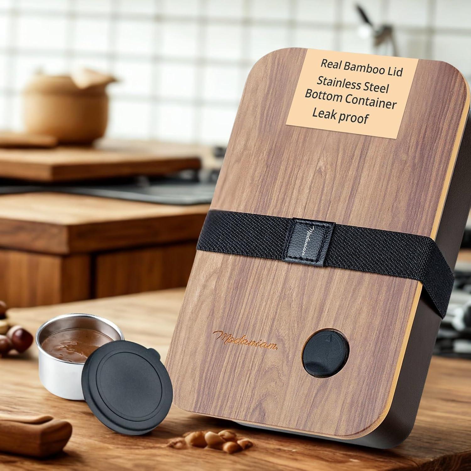 Caja Bento de Acero Inoxidable Modaniam 44Oz Resistente a Fugas