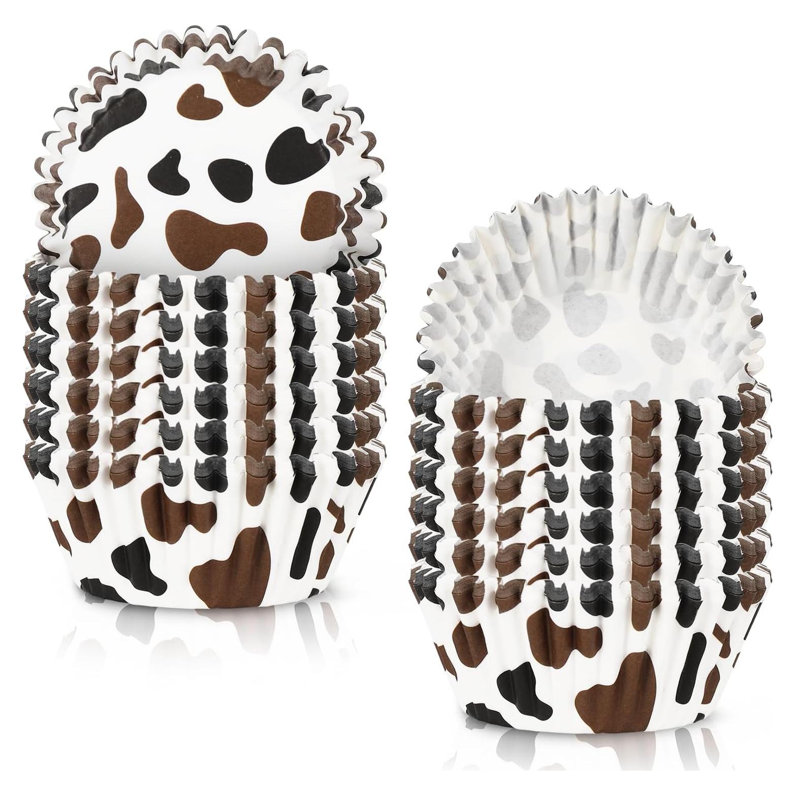 300 Tazas de Papel para Hornear Whaline Diseño Vaca 5x3cm