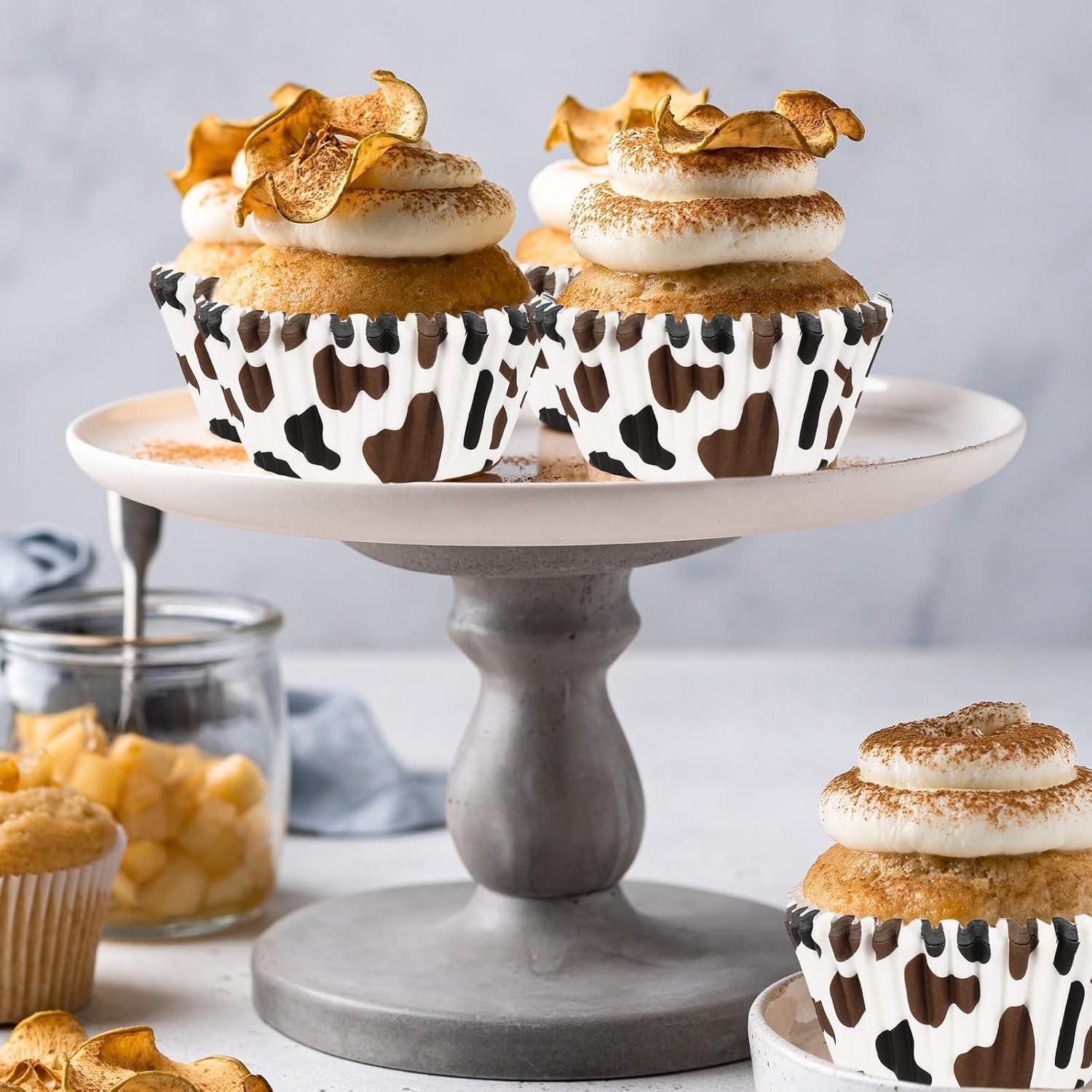 300 Tazas de Papel para Hornear Whaline Diseño Vaca 5x3cm