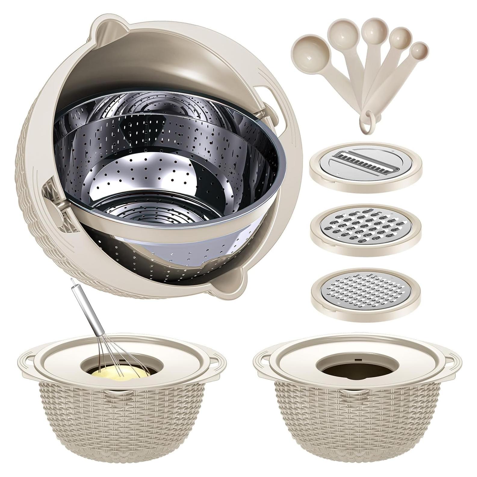 Juego de Colador 4 en 1 Balavina - Acero Inoxidable Beige