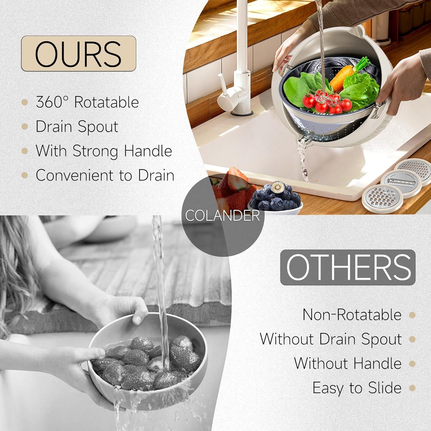 Juego de Colador 4 en 1 Balavina - Acero Inoxidable Beige