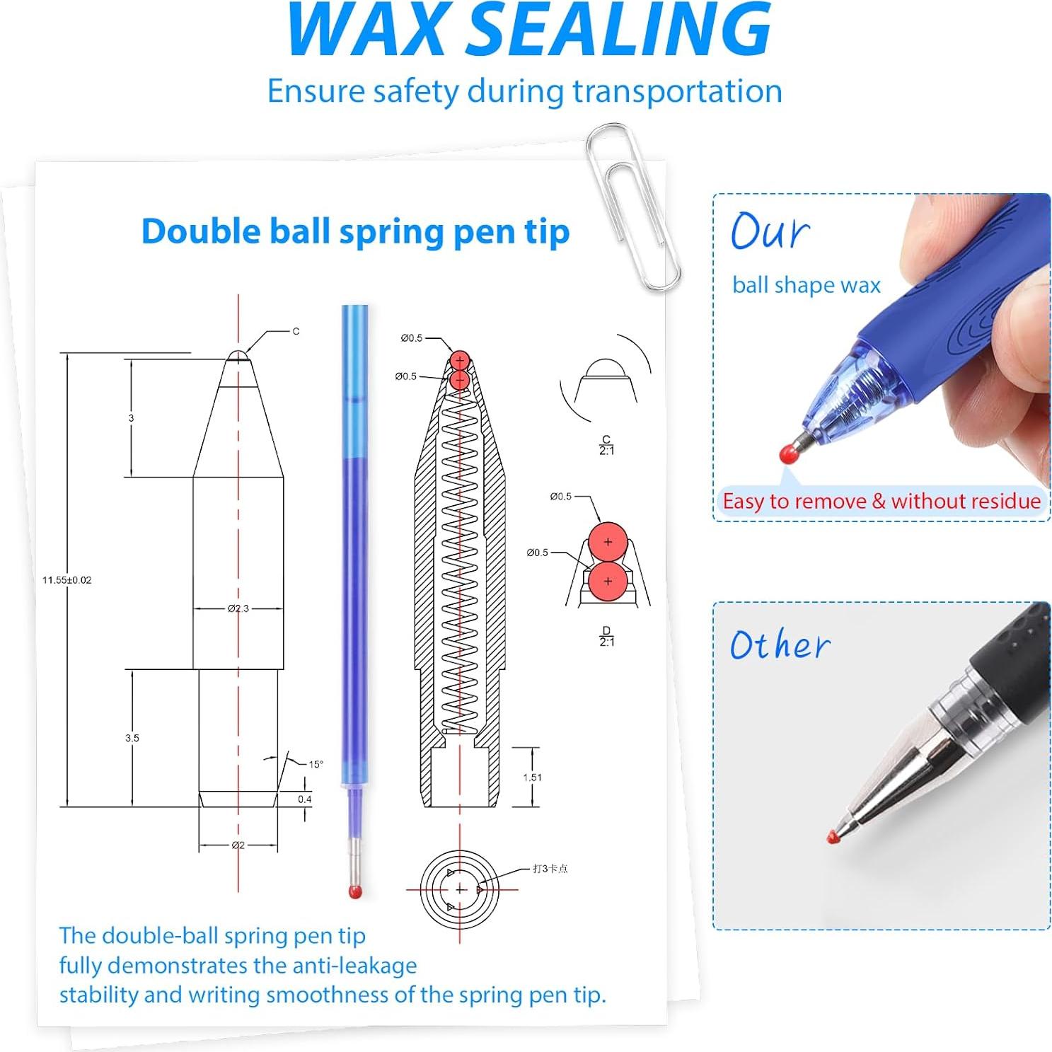 Set de Bolígrafos Borrables Drenubal 0.7mm - Azul y Negro