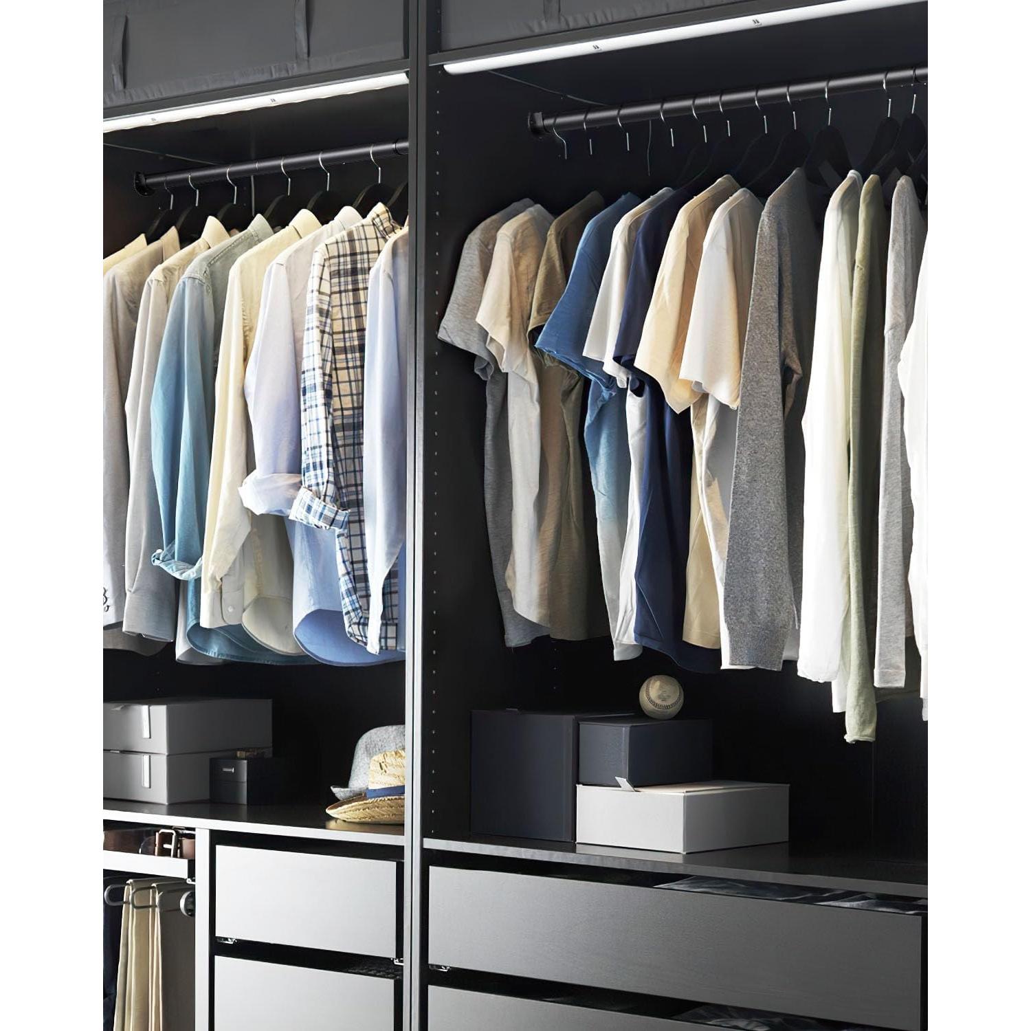 Barra de Closet Ajustable Supforce 43.2-71.1 cm Metal Negro