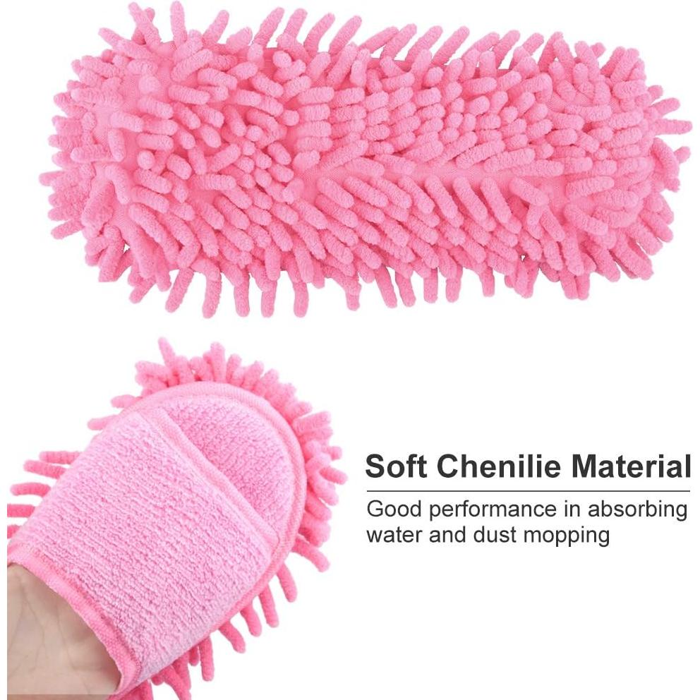 Zapatillas de Microfibra para Limpiar Suelos Milky House Rosa