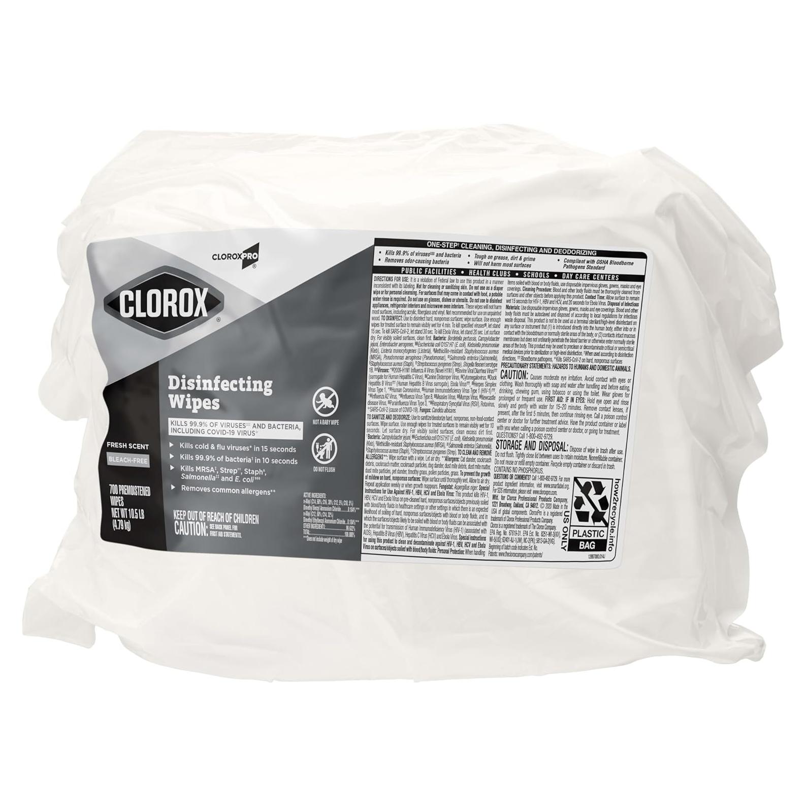 Toallitas Desinfectantes CloroxPro 700 Unidades Aroma Fresco