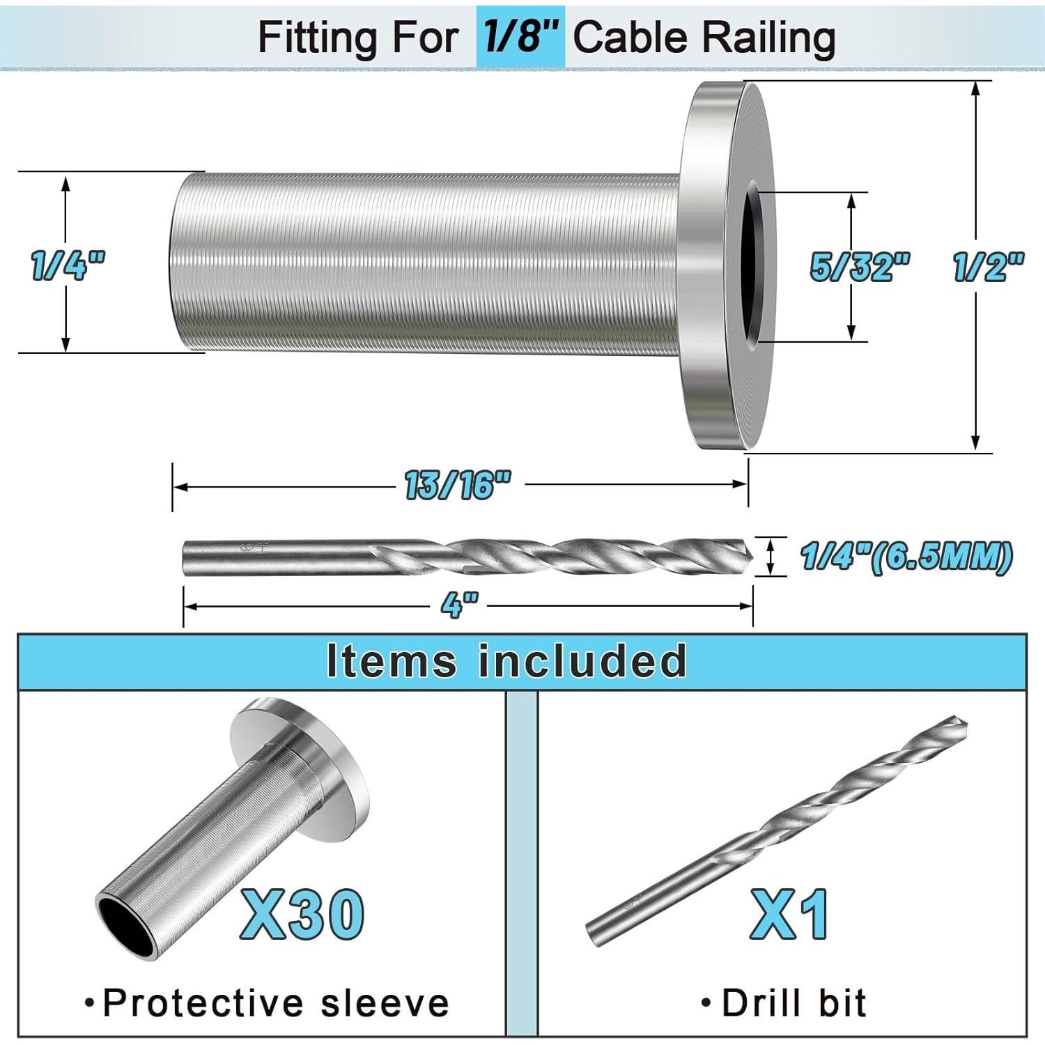 Mangas Protectores Acero Inoxidable Steel DN Mate 30 Pack 2.06cm