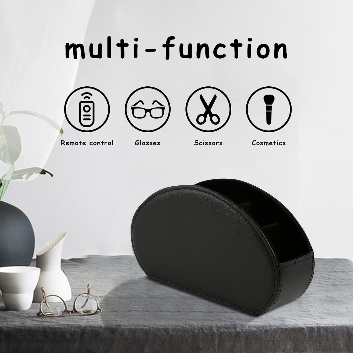 Organizador de Escritorio XNONE de Cuero Sintético Negro