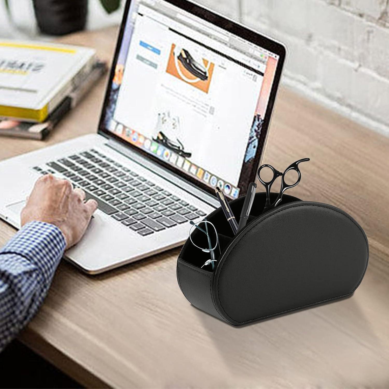 Organizador de Escritorio XNONE de Cuero Sintético Negro