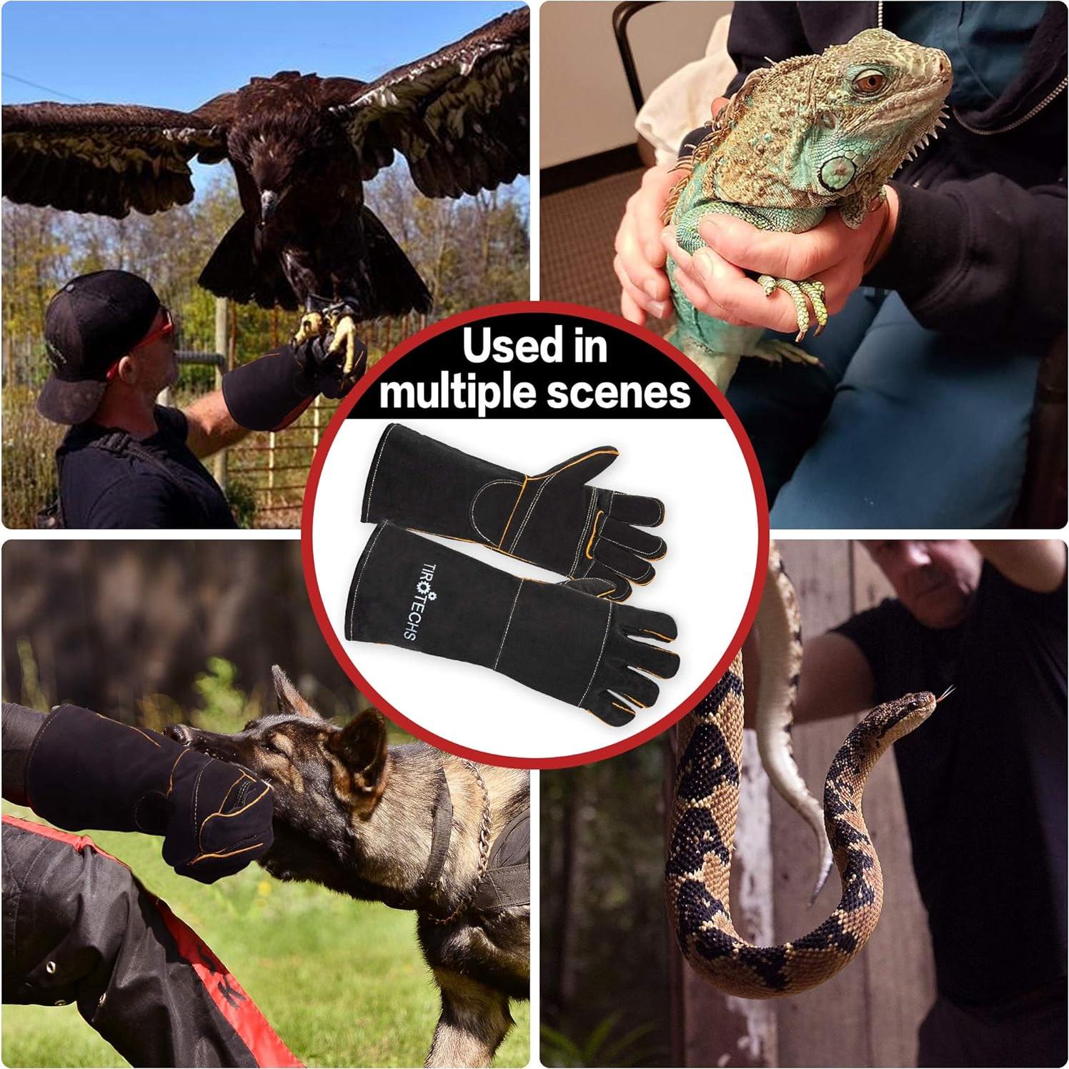 Guantes de Protección TIROTECHS para Manejo de Mascotas - Amarillo