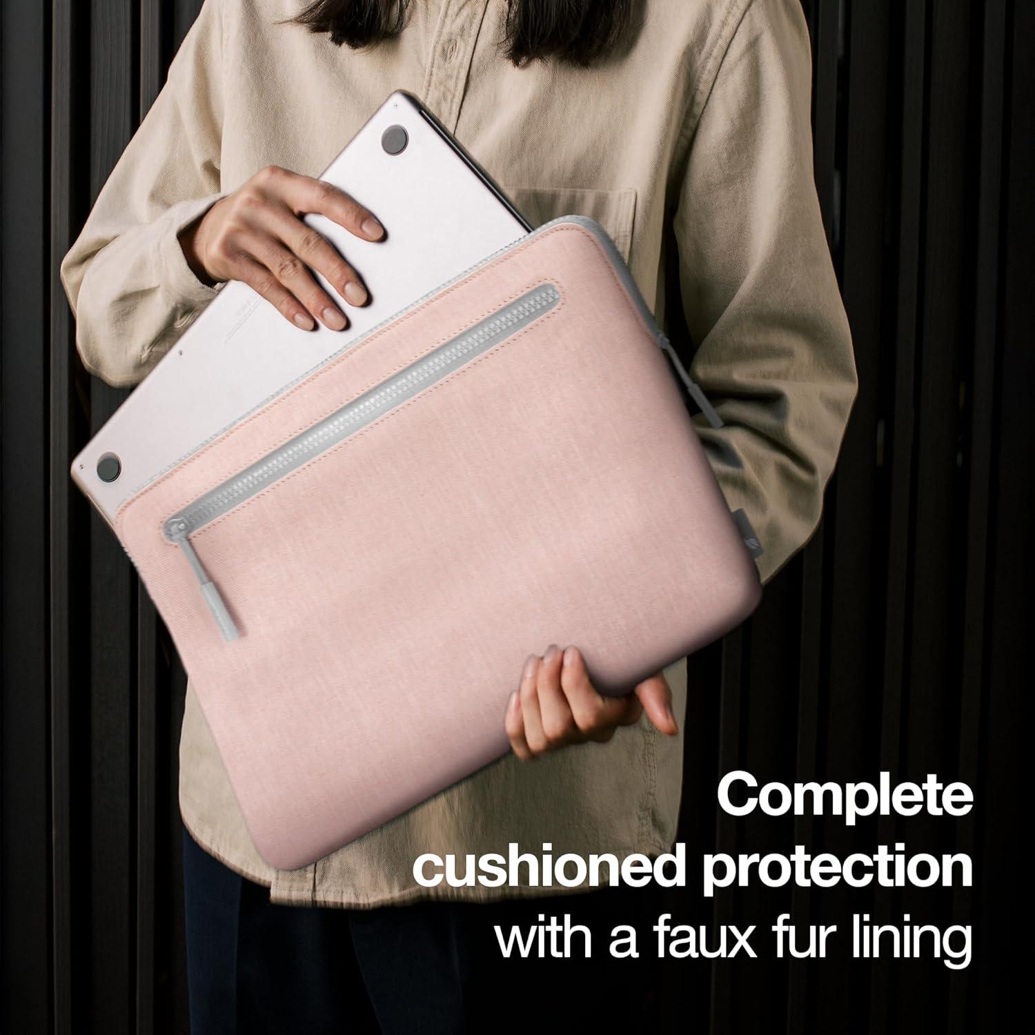 Funda Compacta Incase para Laptop 14" Rosa Blush - Ligera y Resistente