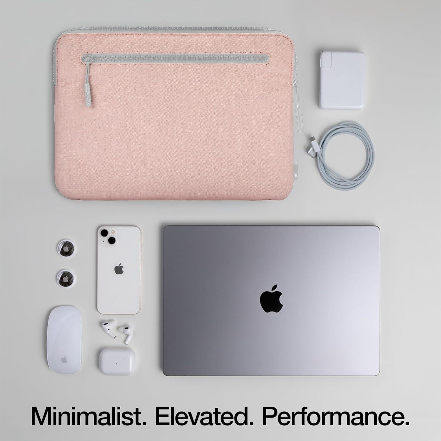 Funda Compacta Incase para Laptop 14" Rosa Blush - Ligera y Resistente