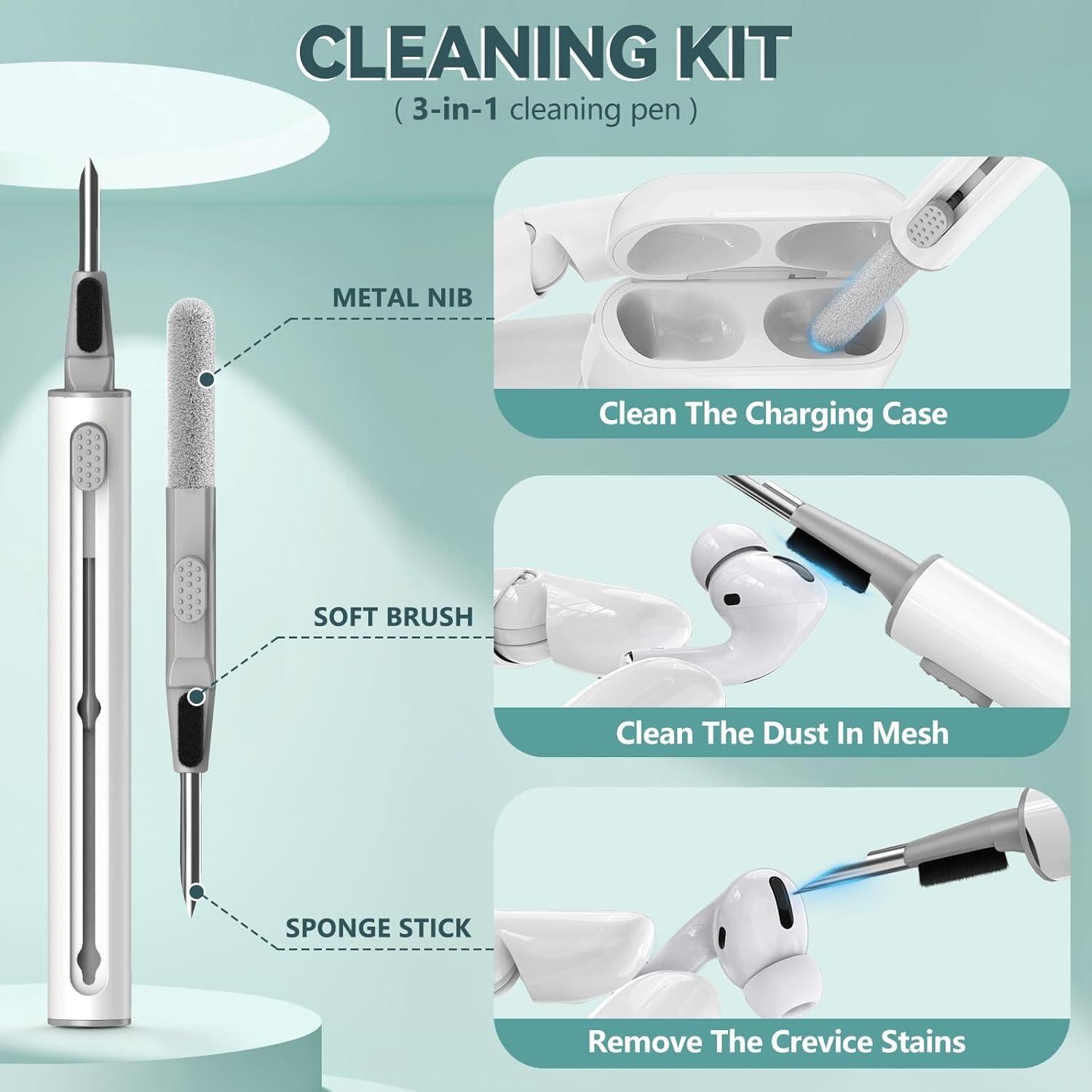 Funda Inesore para AirPods Pro 2da Gen con Cerradura - Flores Verdes