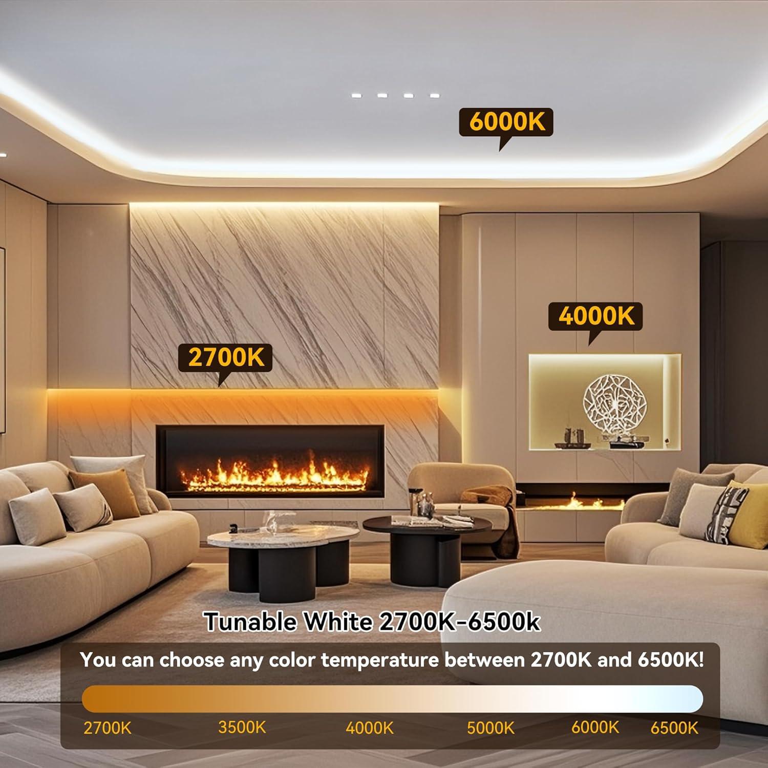 Tira de luz LED COB regulable Pandery 2m CCT 2700K-6500K