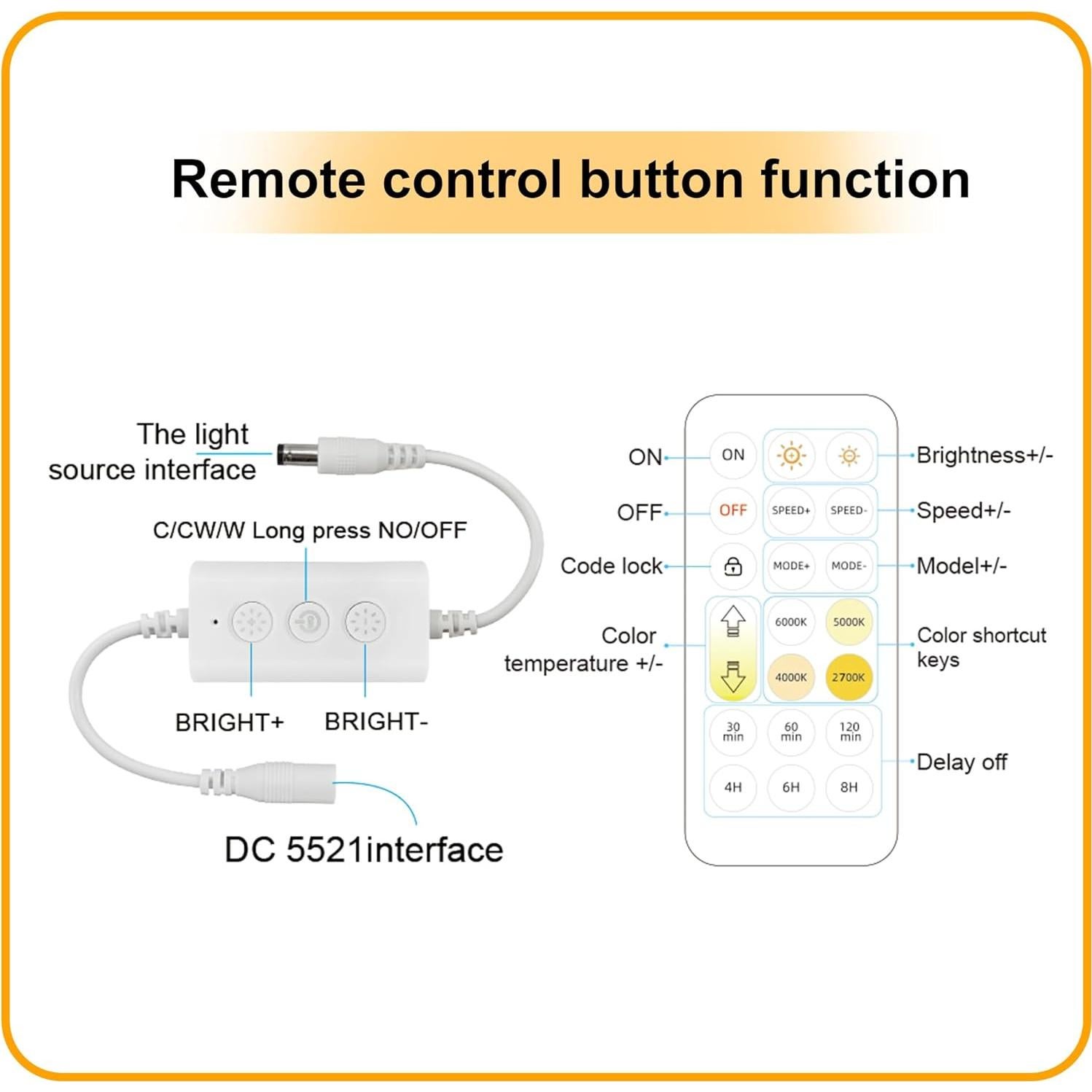 Tira de luz LED COB regulable Pandery 2m CCT 2700K-6500K