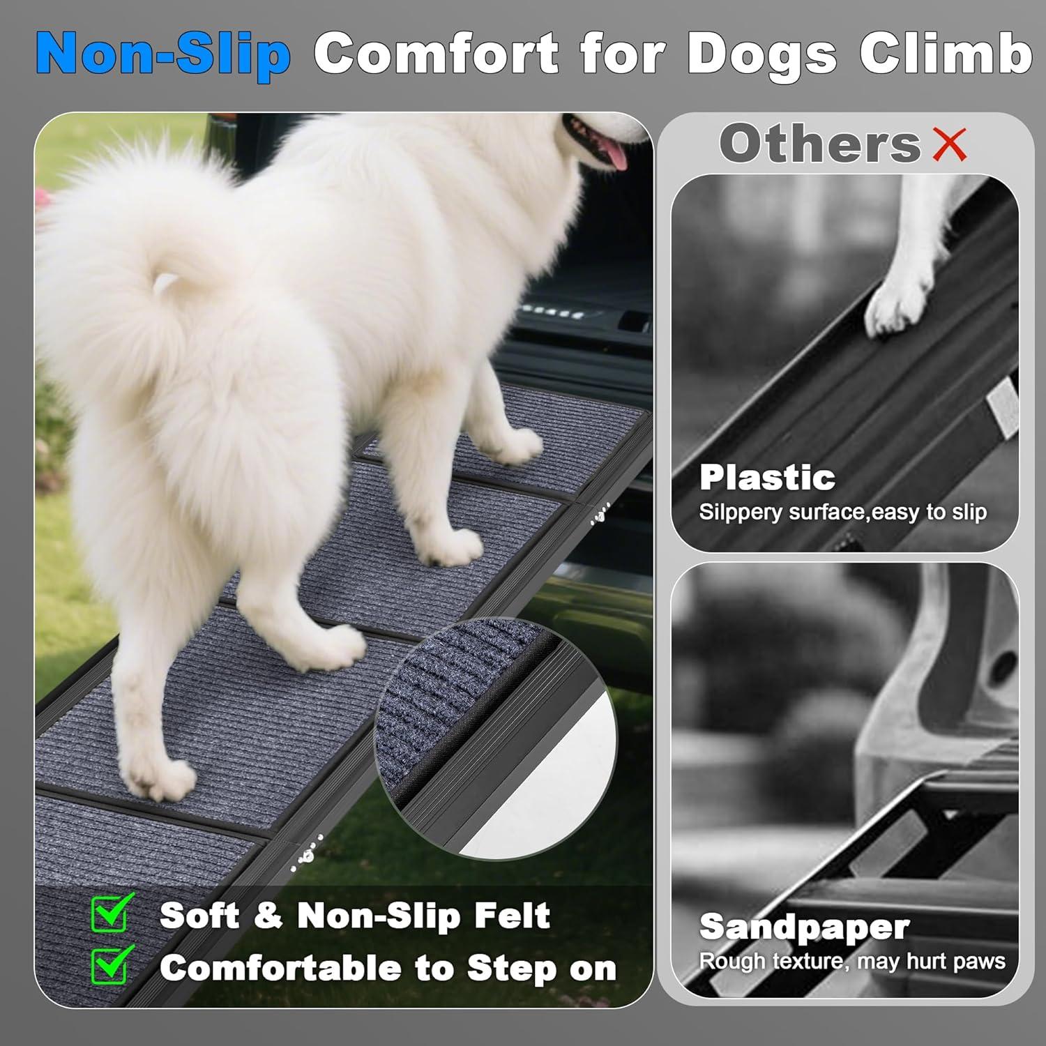 Rampa Plegable para Perros AQUILLA 63" Antideslizante 113.4 kg