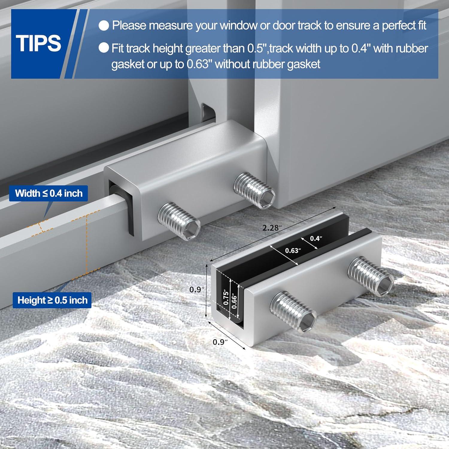 Cerraduras Deslizantes de Seguridad Reliancer - 8 Piezas Aluminio