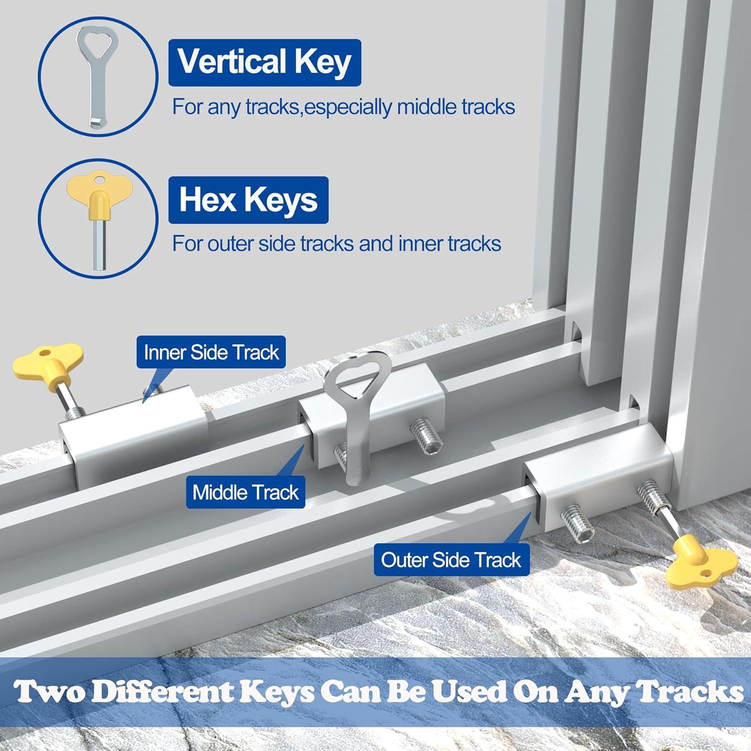 Cerraduras Deslizantes de Seguridad Reliancer - 8 Piezas Aluminio