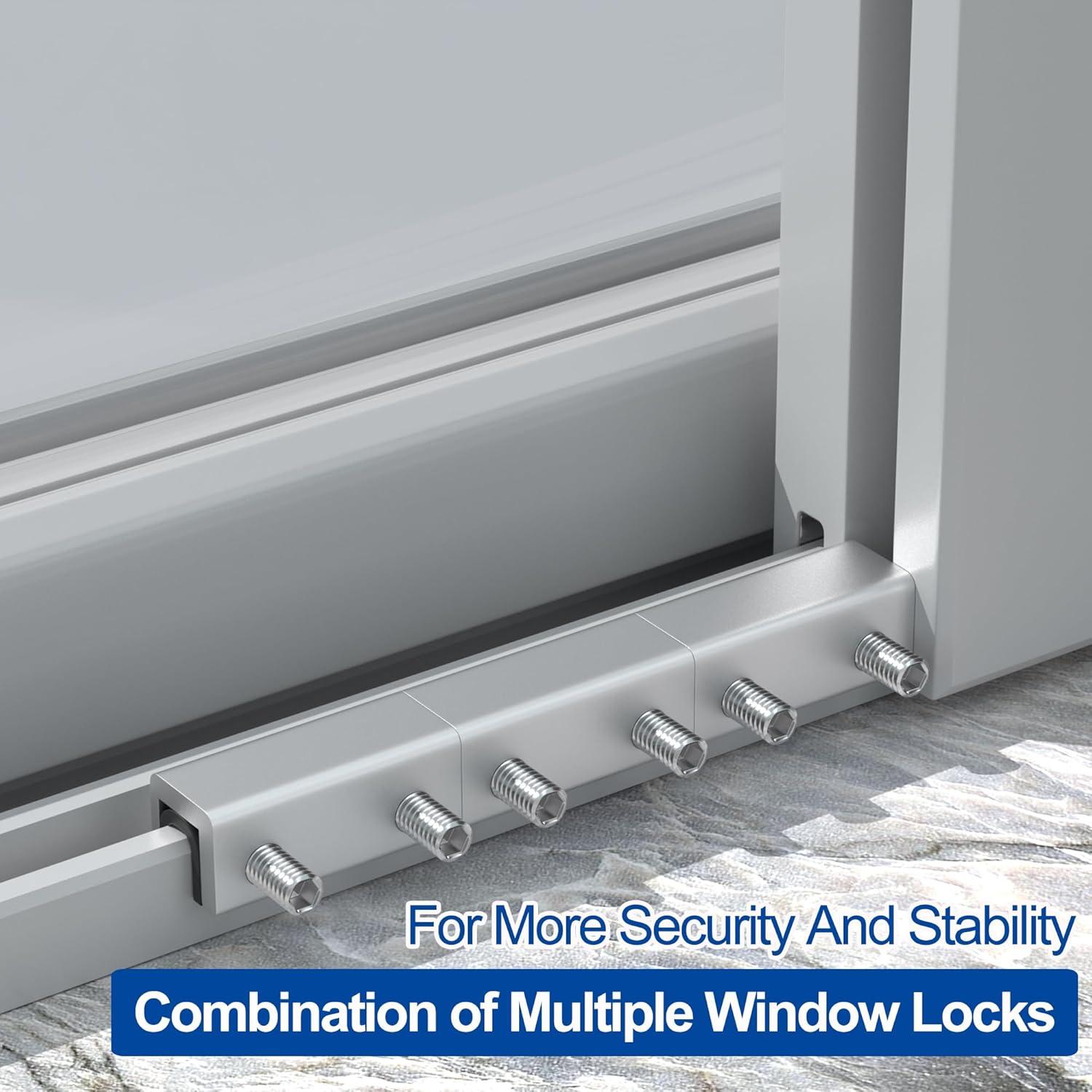 Cerraduras Deslizantes de Seguridad Reliancer - 8 Piezas Aluminio