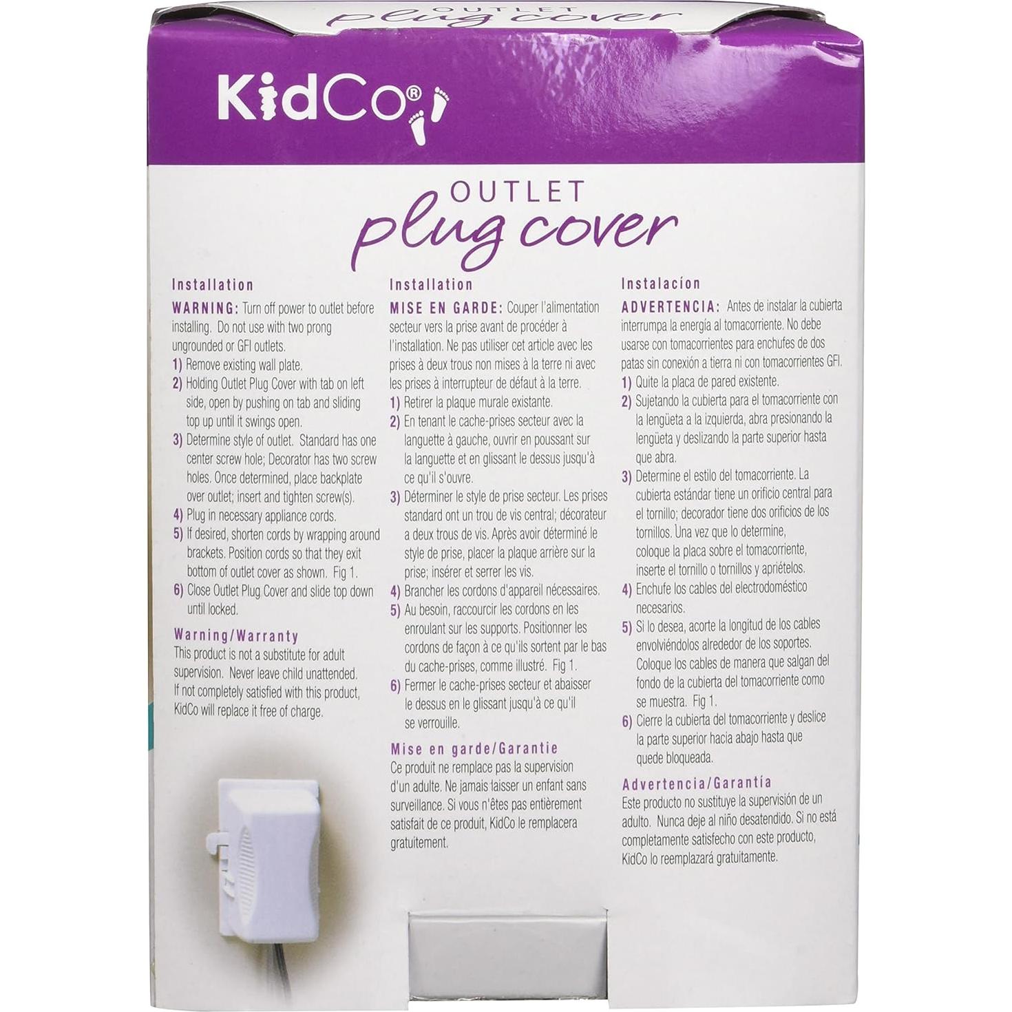 Cubierta de Enchufe KidCo S211 Blanca a Prueba de Niños