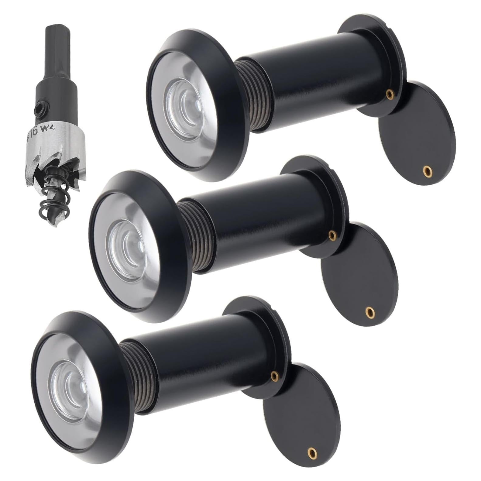 Mirilla de Puerta HOJLKLD de Latón Negro 200 Grados 16 mm