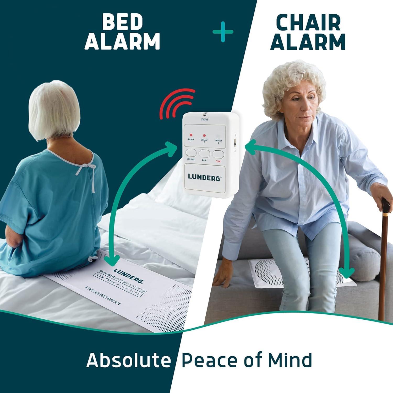 Alarma de Cama y Silla Lunderg - Sensor Inalámbrico para Ancianos