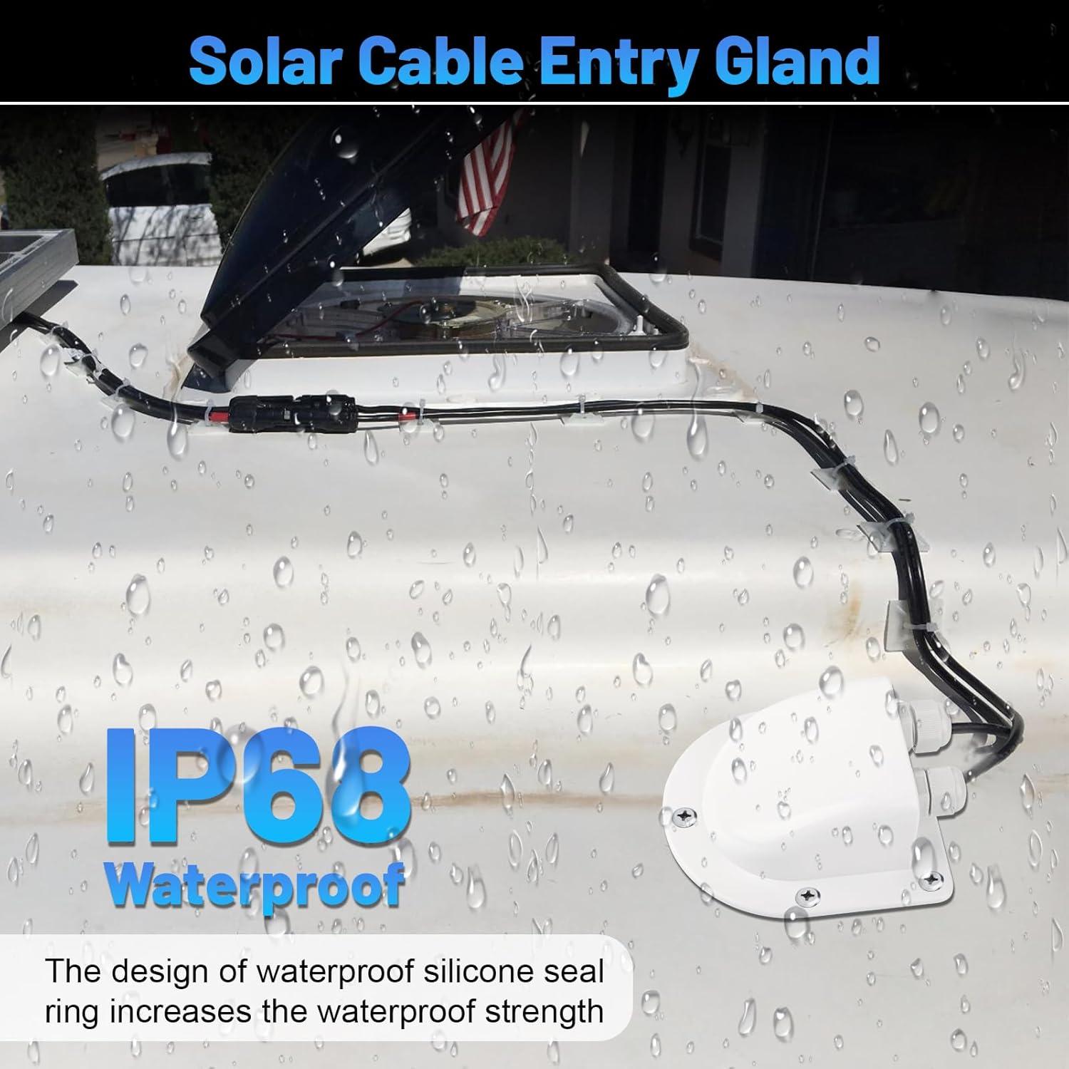 Caja de Entrada de Cable Doble Solar EINDER IP68 2-6mm²