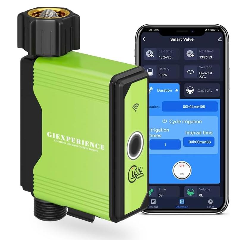 Temporizador de Riego Inteligente GIEX ZIGBEE con Medidor de Flujo