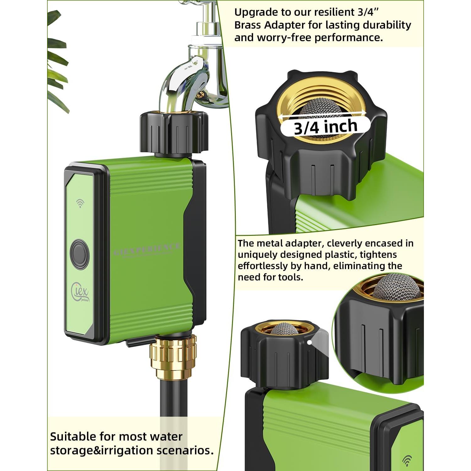 Temporizador de Riego Inteligente GIEX ZIGBEE con Medidor de Flujo