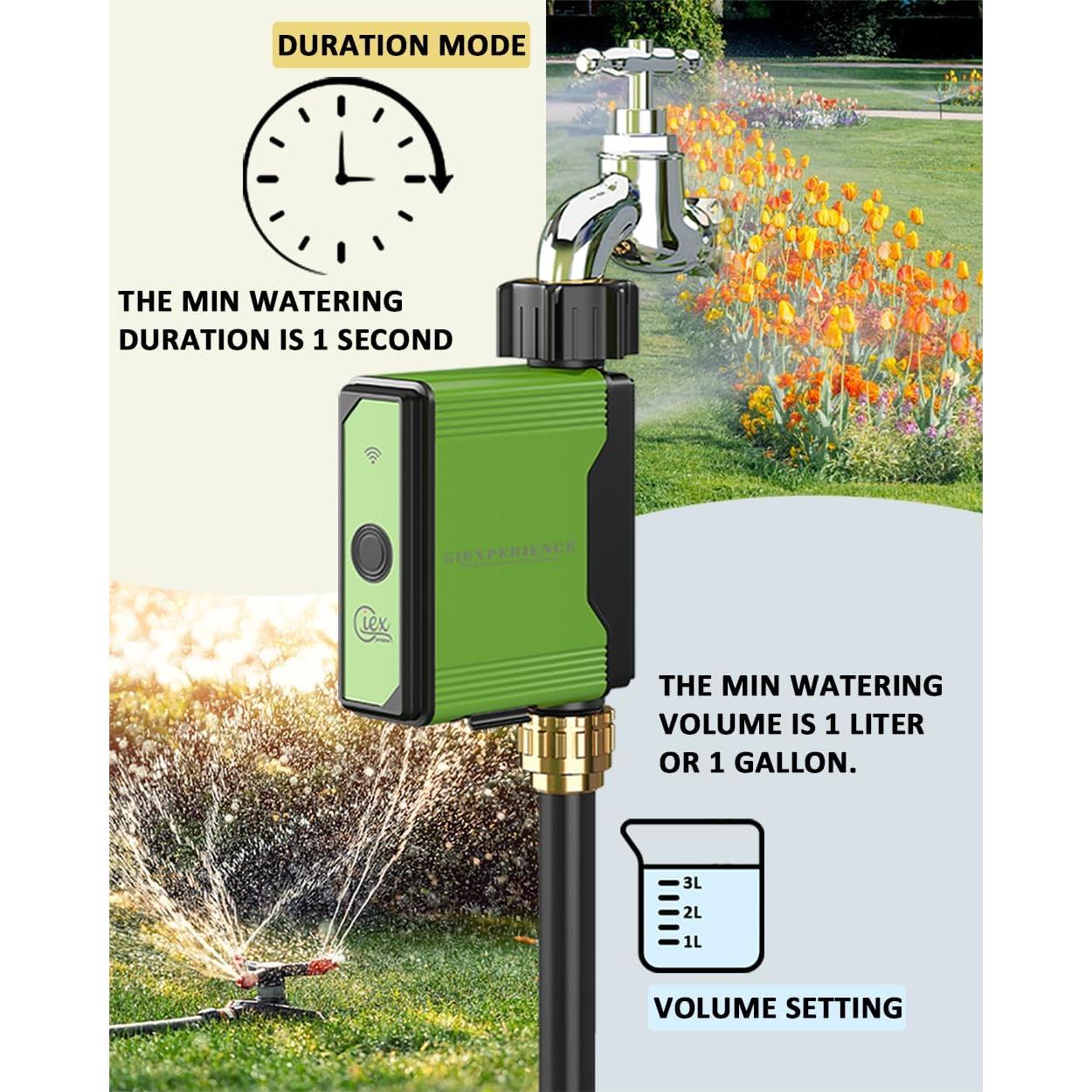 Temporizador de Riego Inteligente GIEX ZIGBEE con Medidor de Flujo