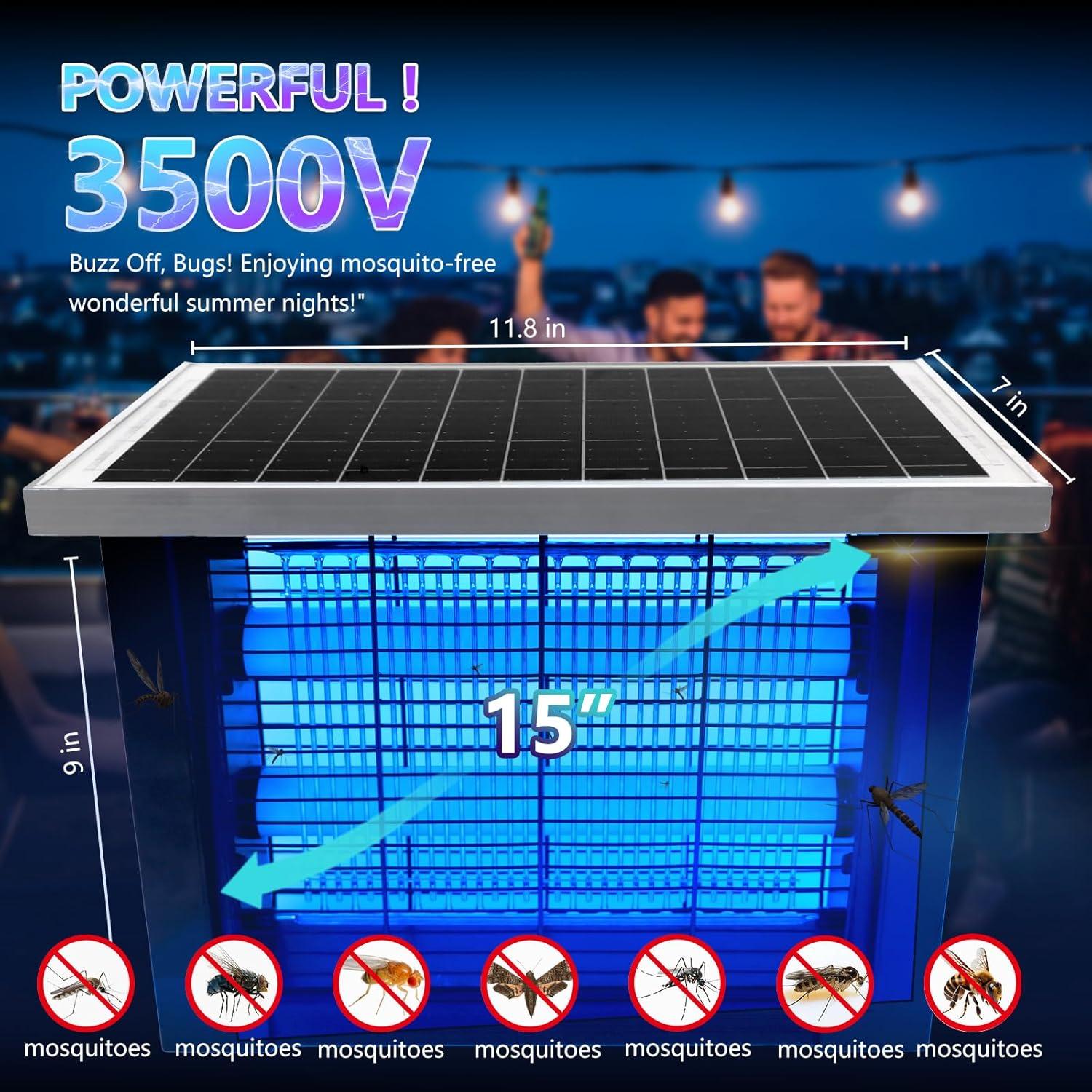 Zapper Solar de Insectos Coospider-Repta 185.8 m² Portátil