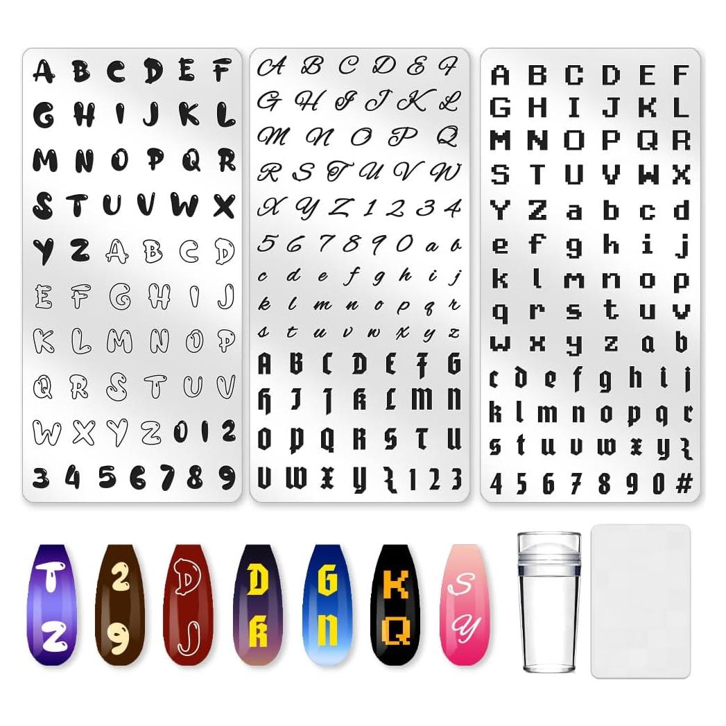 Plantillas de Estampado de Uñas Beinkmake - 3 Piezas, Acero Inoxidable