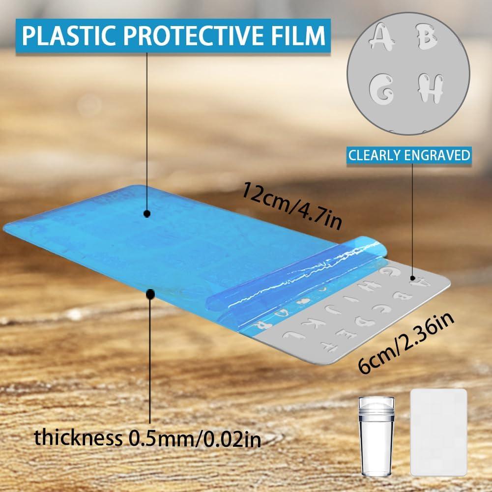 Plantillas de Estampado de Uñas Beinkmake - 3 Piezas, Acero Inoxidable