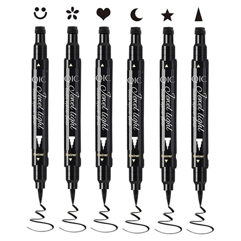 Set de Delineadores Go Ho con 6 Sellos de Formas - Negro
