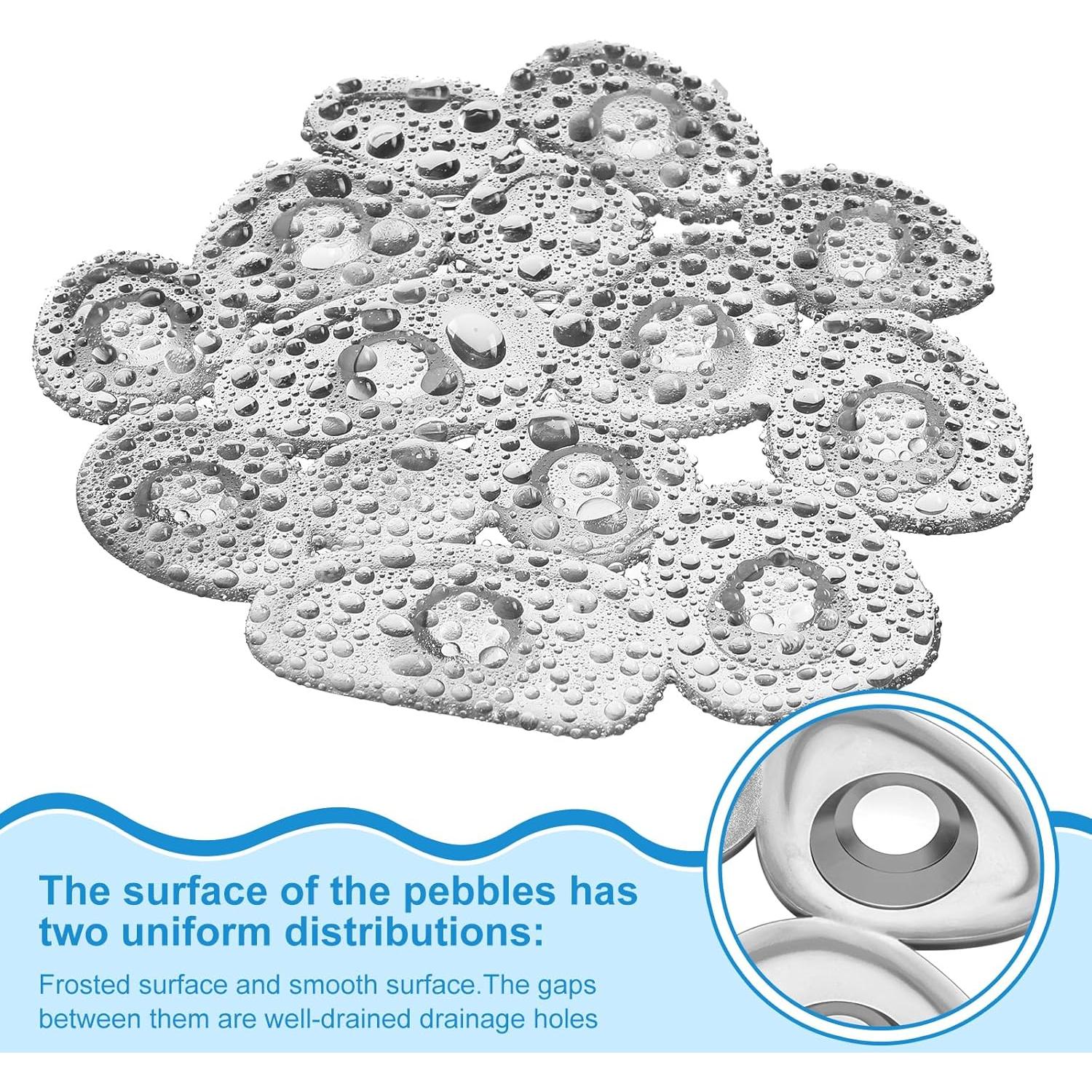 Riakrum 12 Contadores Antideslizantes para Baño Gris 12x12.5cm