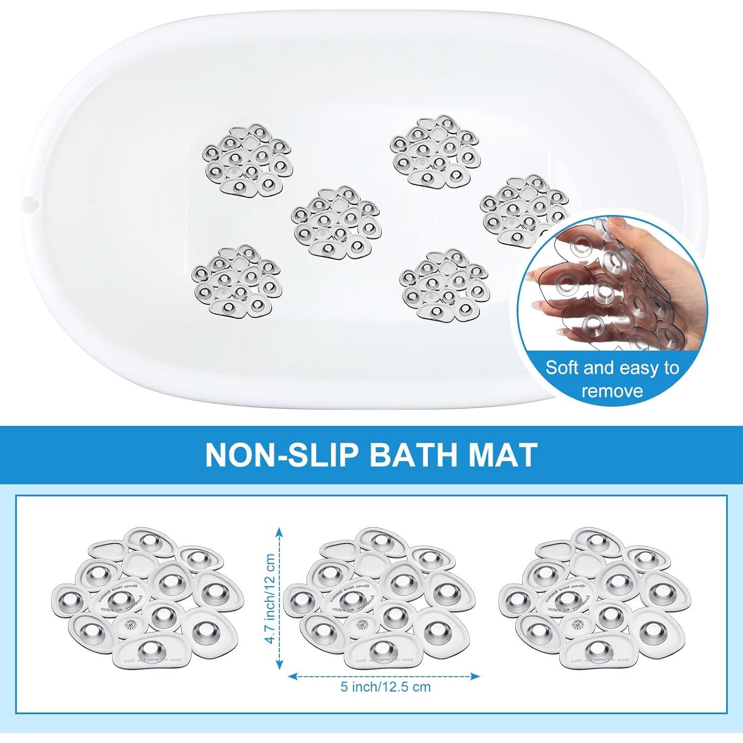 Riakrum 12 Contadores Antideslizantes para Baño Gris 12x12.5cm